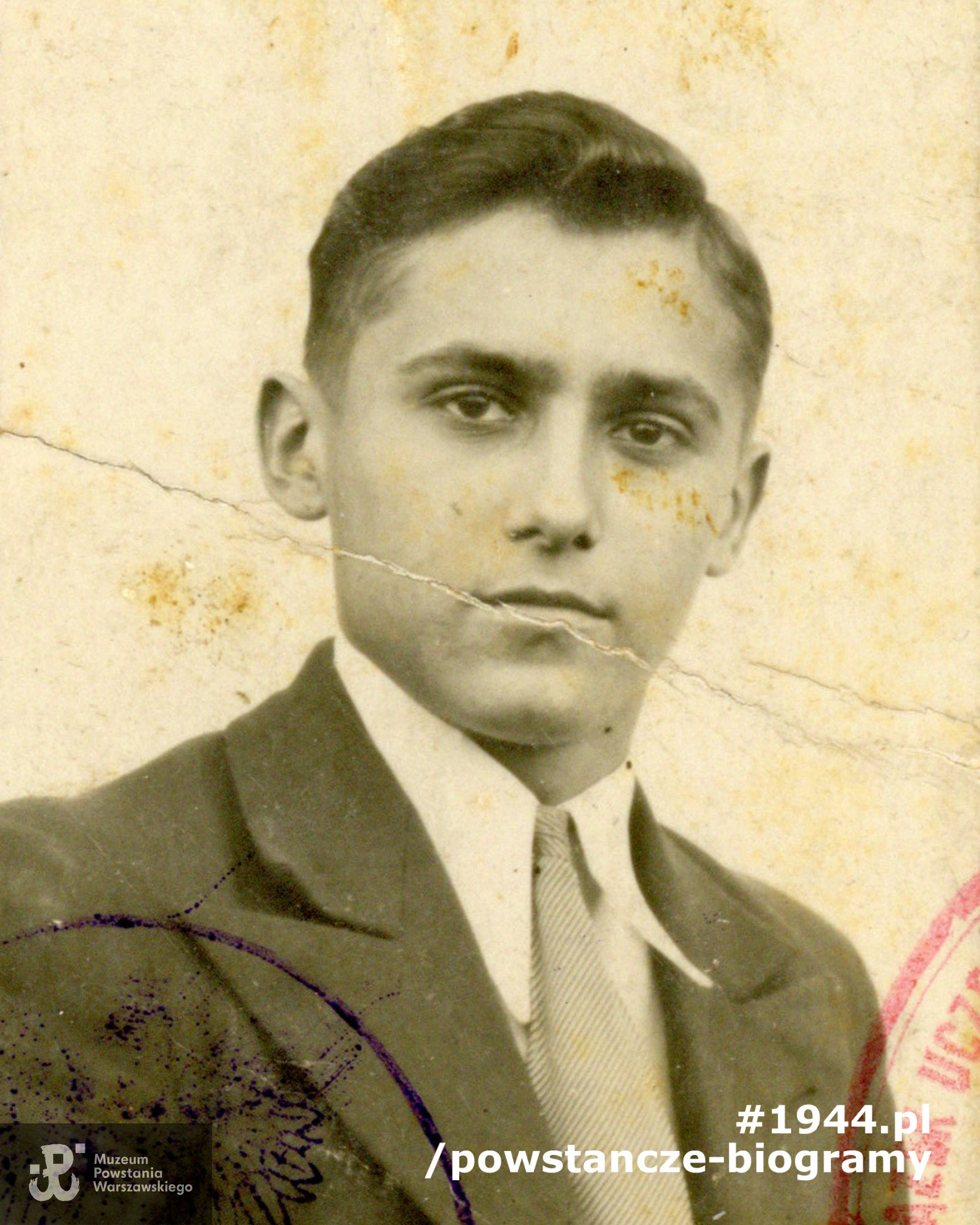 Stanisław Zieliński ps. "Czyżyk", "Kola" (1919 -1986). Fotografia wykonana najprawdopodobniej przed 1939 r. Z archiwum rodzinnego p. Waldemara Zielińskiego