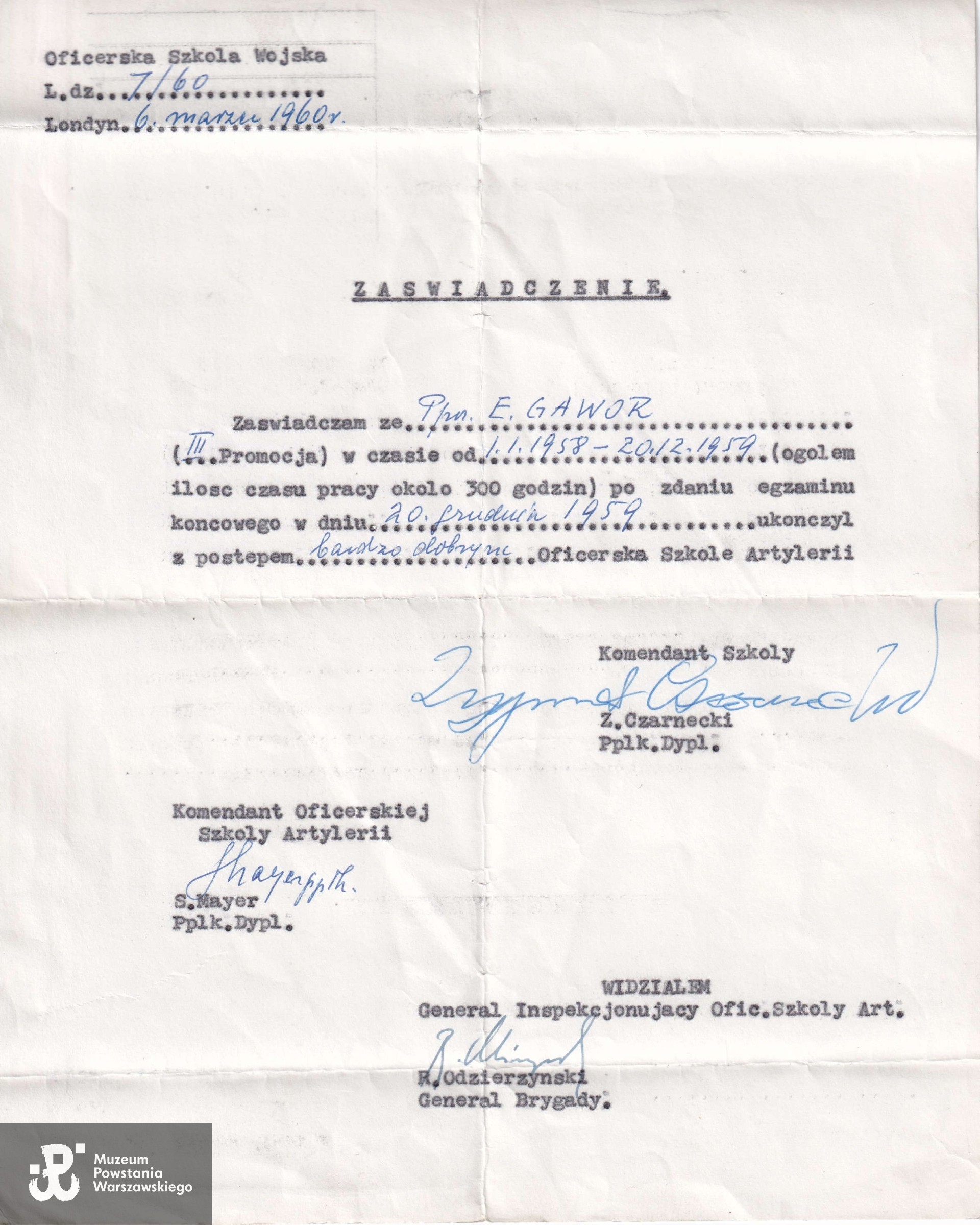 Ze zbiorów rodzinnych, skan nadesłał syn, Krzysztof (Chris) Gawor. 