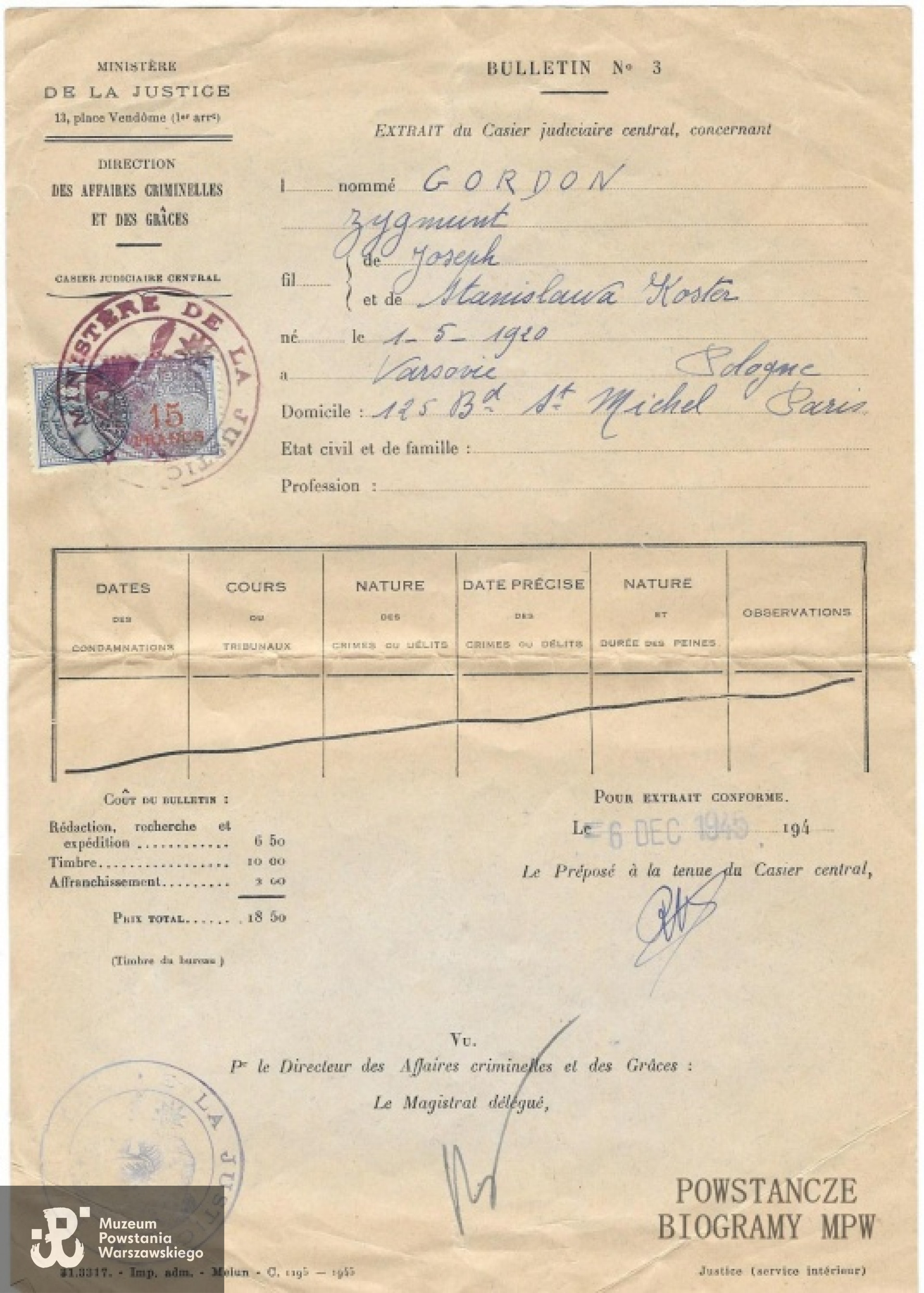 Z archiwum rodzinnego Christine Casey