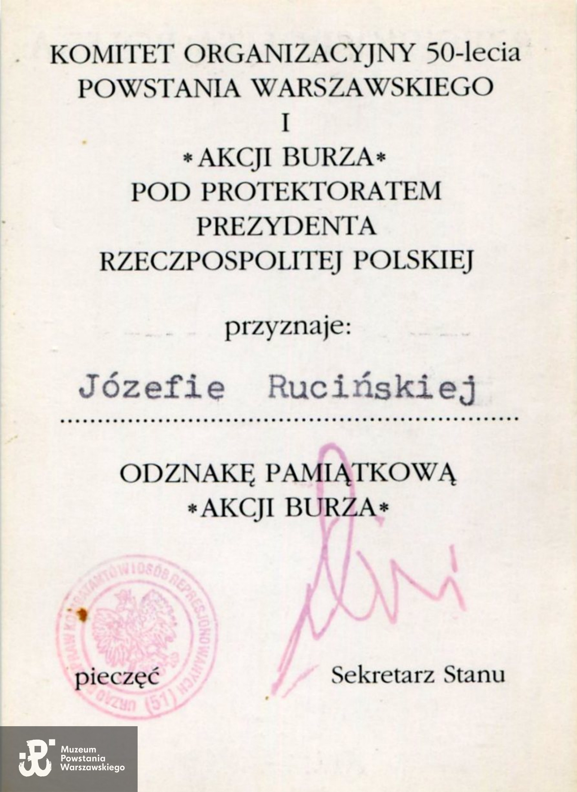 Źródło: Józefa Szczęsna - Rucińska - archiwum prywatne.