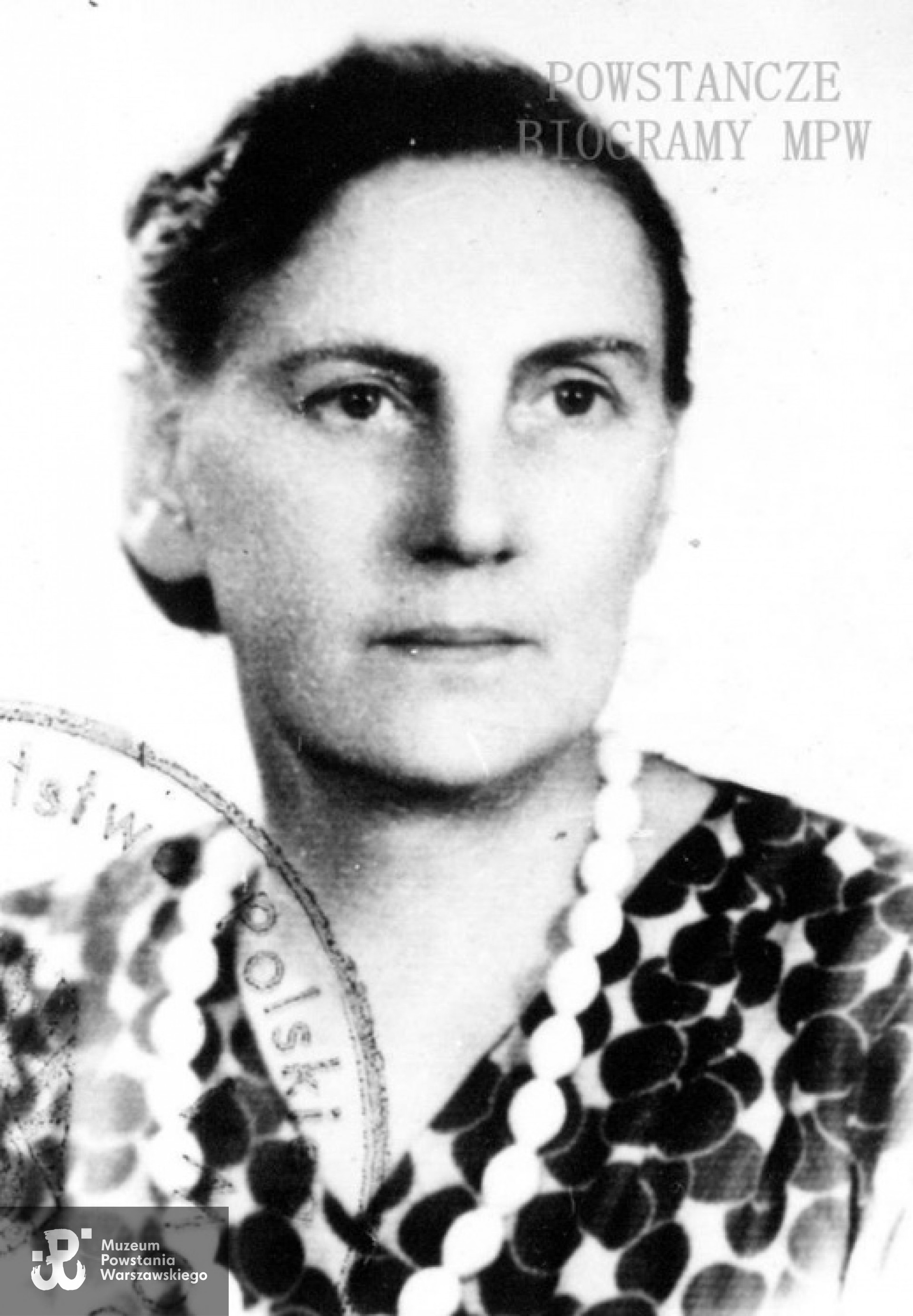 Janina Młodzińska z d. Poszwińska, ps. „Teresa” (1897-1981) Fot. ze zbiorów <i>Muzeum Dulag 121</i>