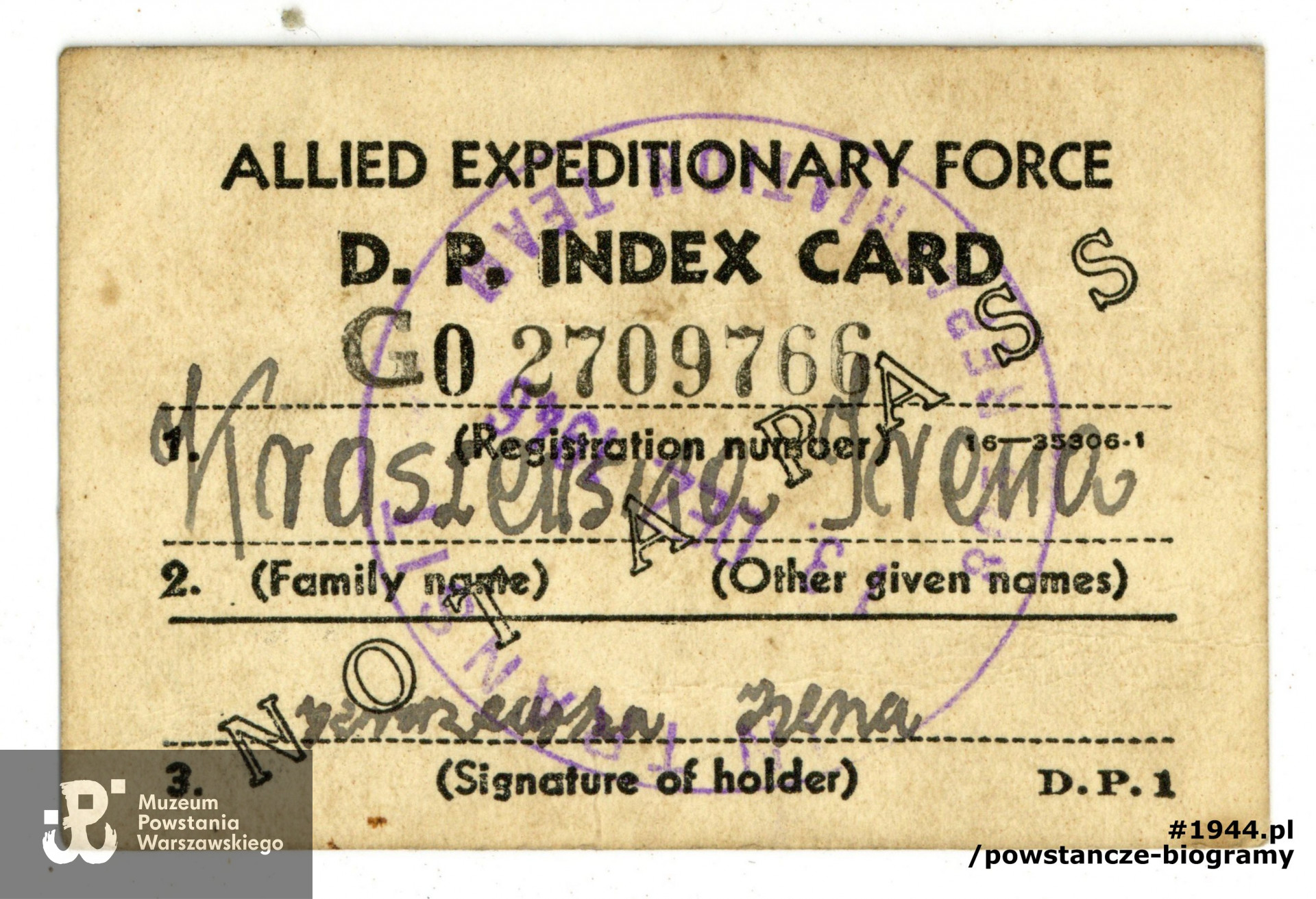 Dokument z archiwum rodzinnego  p. Elżbiety Majkowskiej i p. Sylwii Rojek