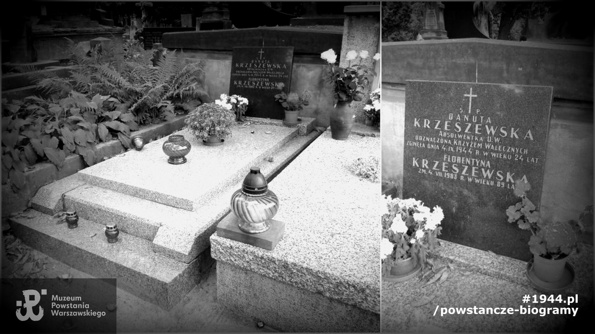 Grób Danuty i Florentyny Krzeszewskich. Fot. cmentarze.um.warszawa.pl - Warszawskie Zabytkowe Pomniki Nagrobne