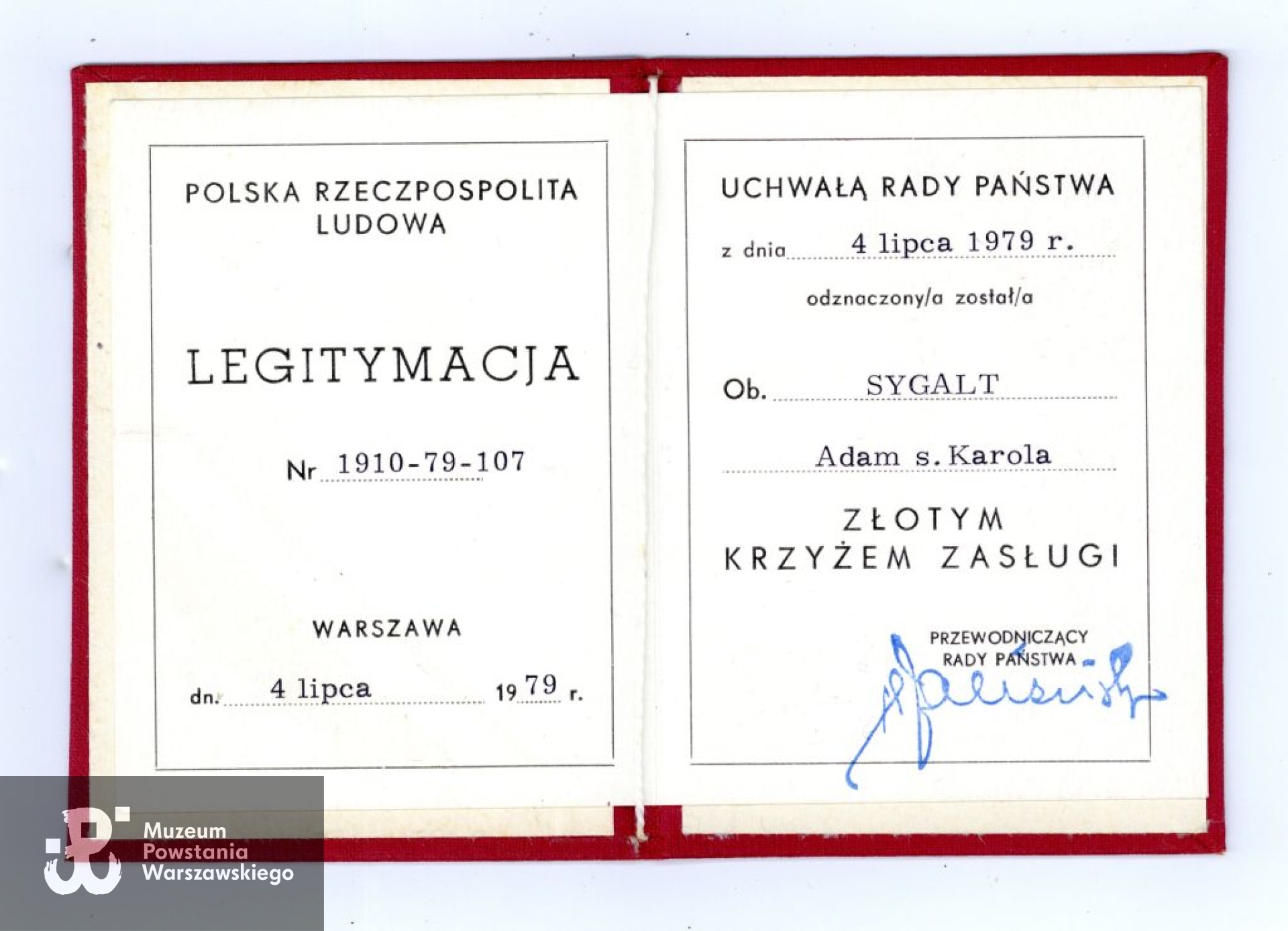 Ze zbiorów prywatnych p. Ewy Sygalt-Synowieckiej i p. Mariusza Synowieckiego, skany wykonano w Muzeum Powstania Warszawskiego.