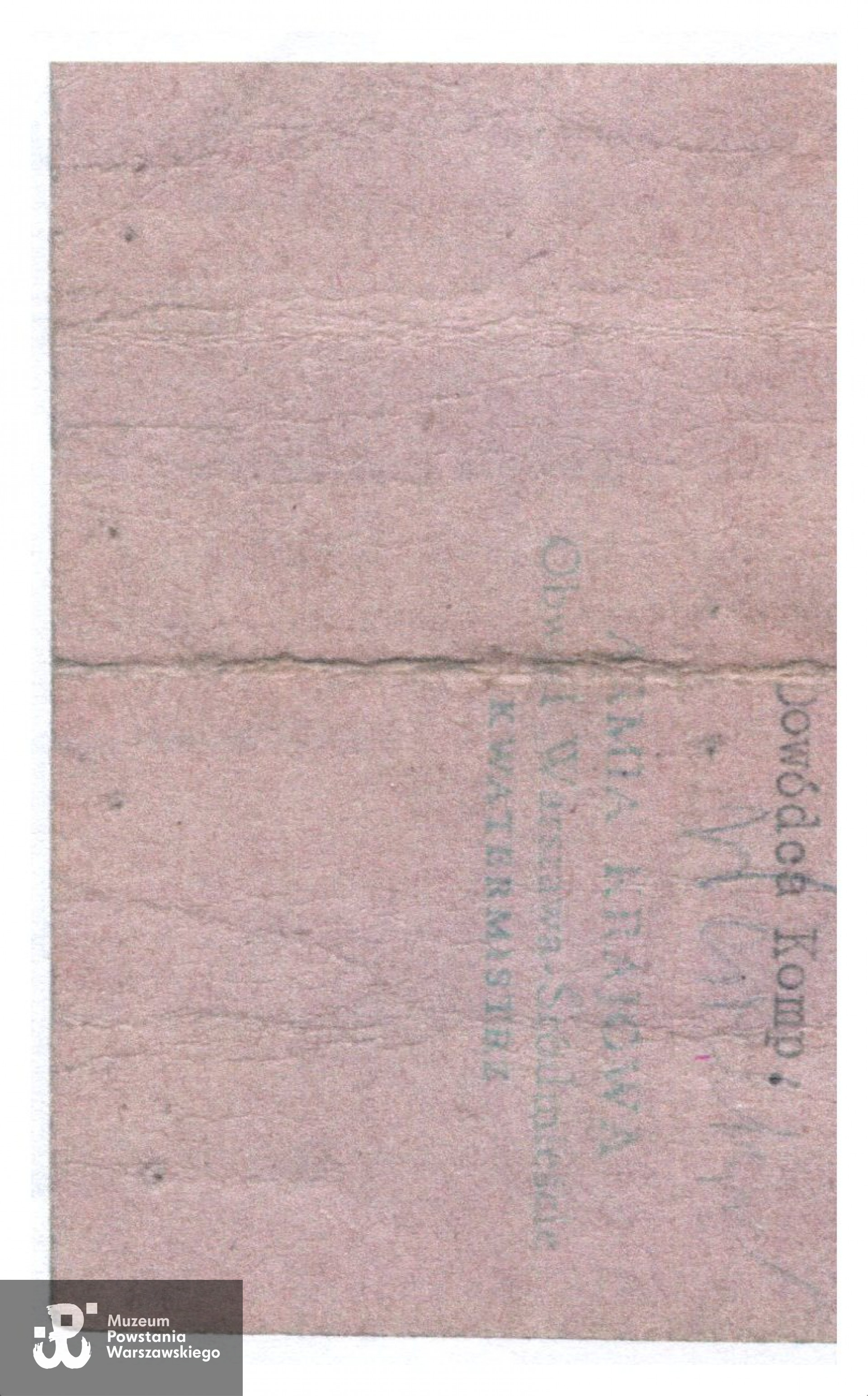 Legitymacja AK Wiesława Kłosińskiego. Fot. z archiwum rodzinnego Adriany Kłosińskiej