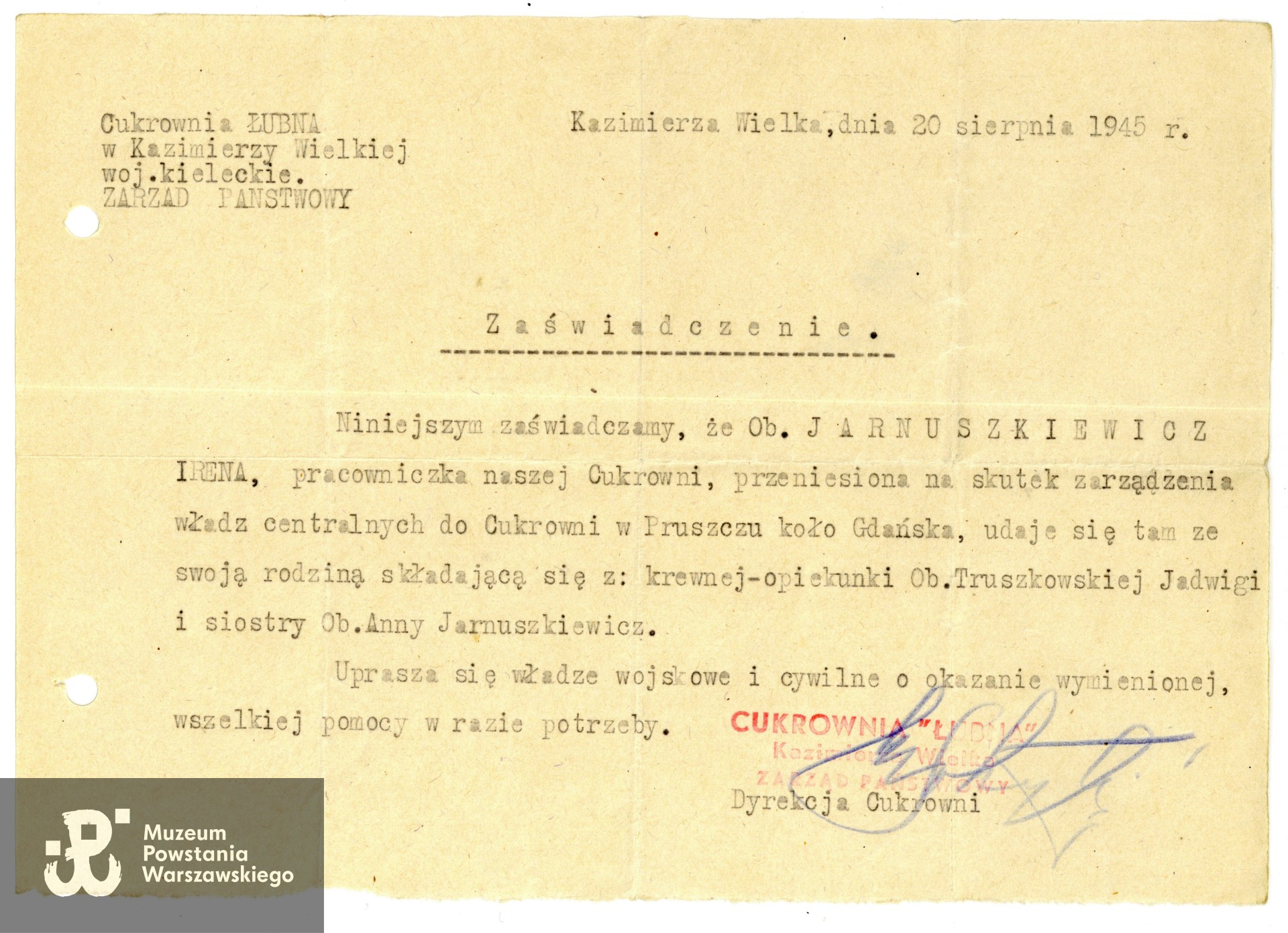 Ze zbiorów rodzinnych, udostępniła p. Maria Łempicka