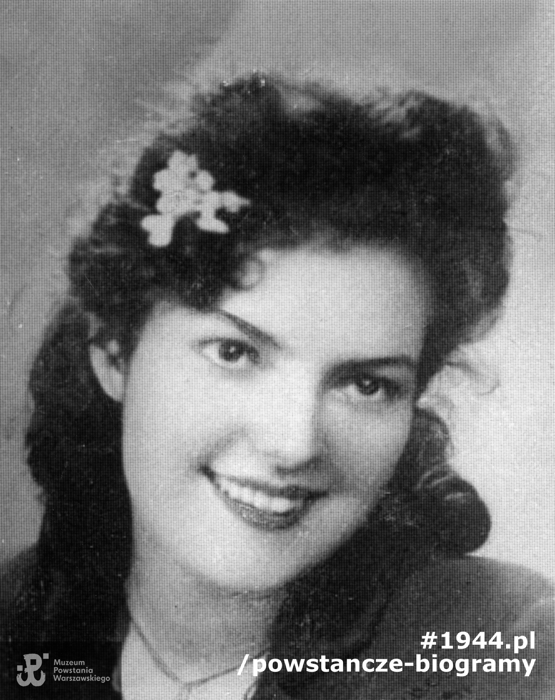 Krystyna Kunowska 1944 r. Fot. ze zbiorów p. Zofii Czubak- Prędeckiej, córki