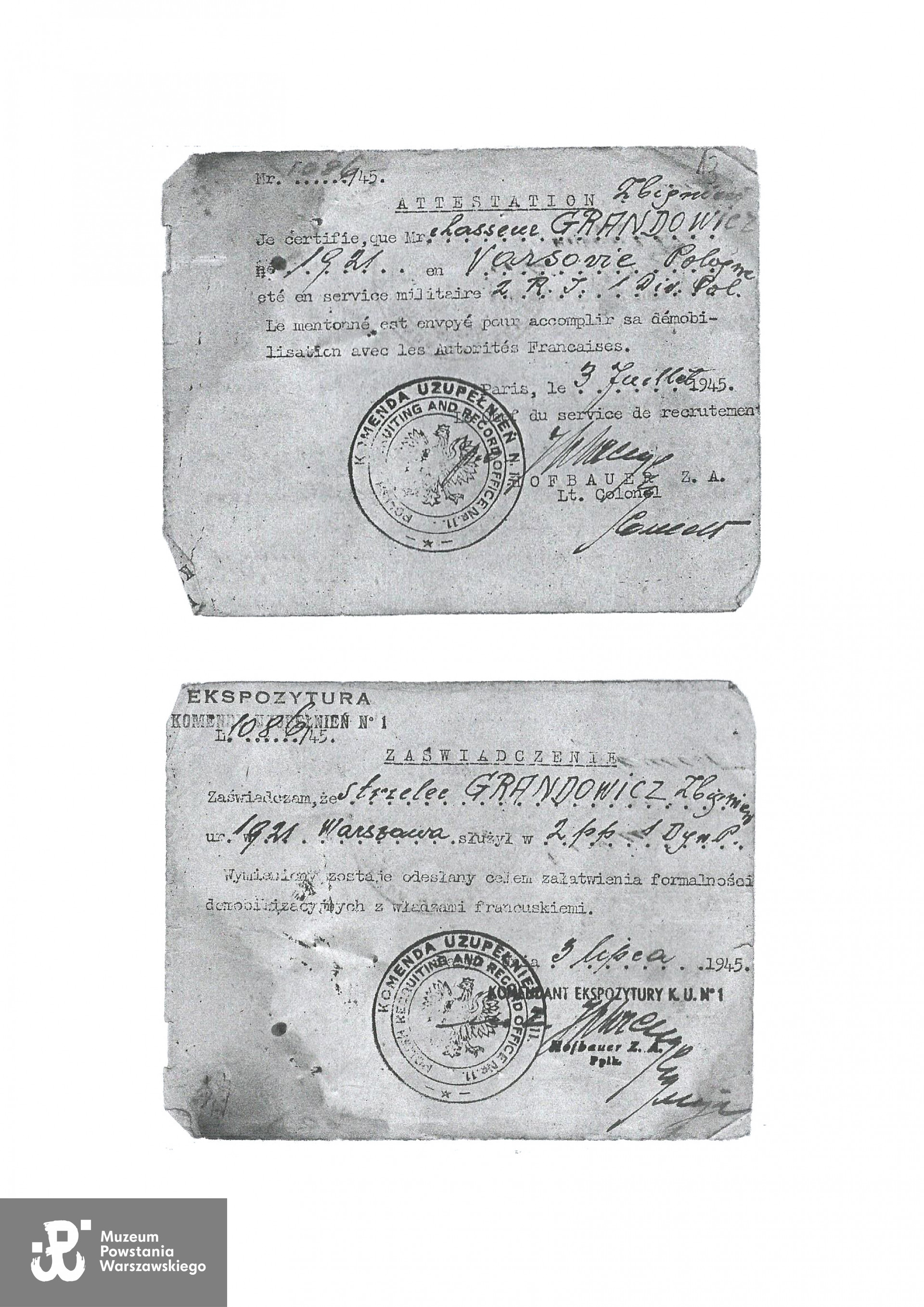 Z archiwum rodzinnego p. Reginy Grandowicz