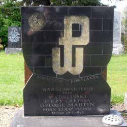 Grób Jerzego Madalińskiego na cmentarzu w Glasgow. Fot. Grzegorz Pietrzak, 22.04.2011 r.