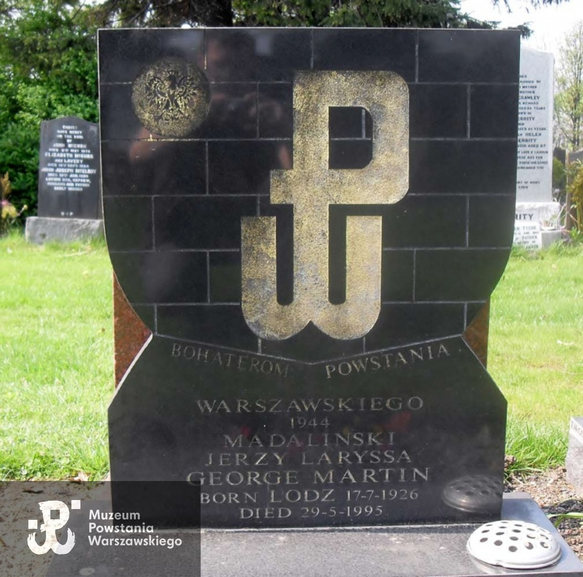 Grób Jerzego Madalińskiego na cmentarzu w Glasgow. Fot. Grzegorz Pietrzak, 22.04.2011 r.