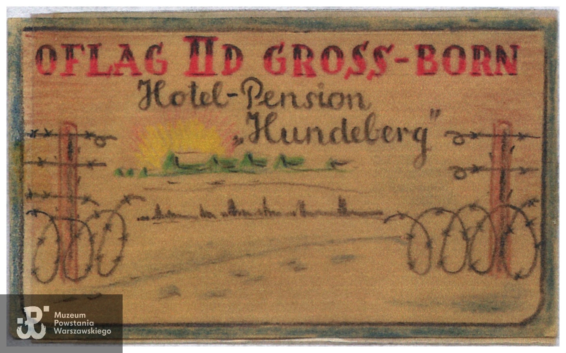 Rysunek ze zbiorów prywatnych, skan za pośrednictwem  p. Beata Trzcińskiej przekazany do Pokoju Kombatanta MPW