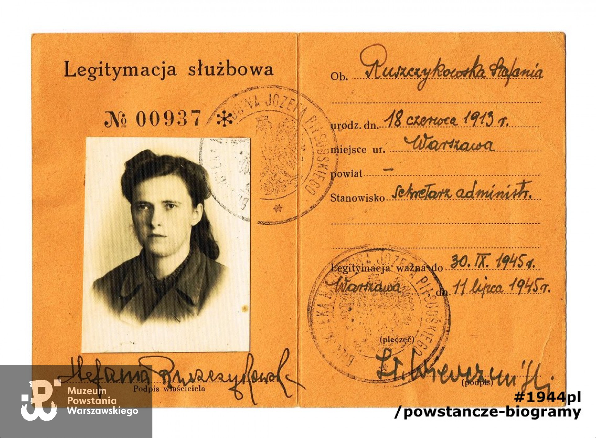 Dokument z archiwum rodzinnego p. Małgorzaty Karoliny Piekarskiej.