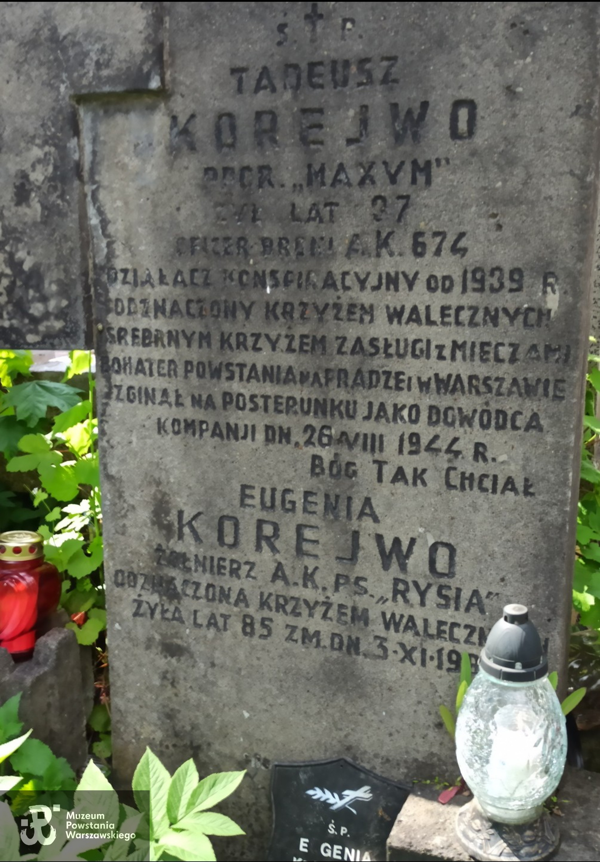 Cmentarz Bródnowski w Warszawie, kwatera 26 D, rząd 3, grób 12. Fot. udostępnił p. Jerzy Korejwo 