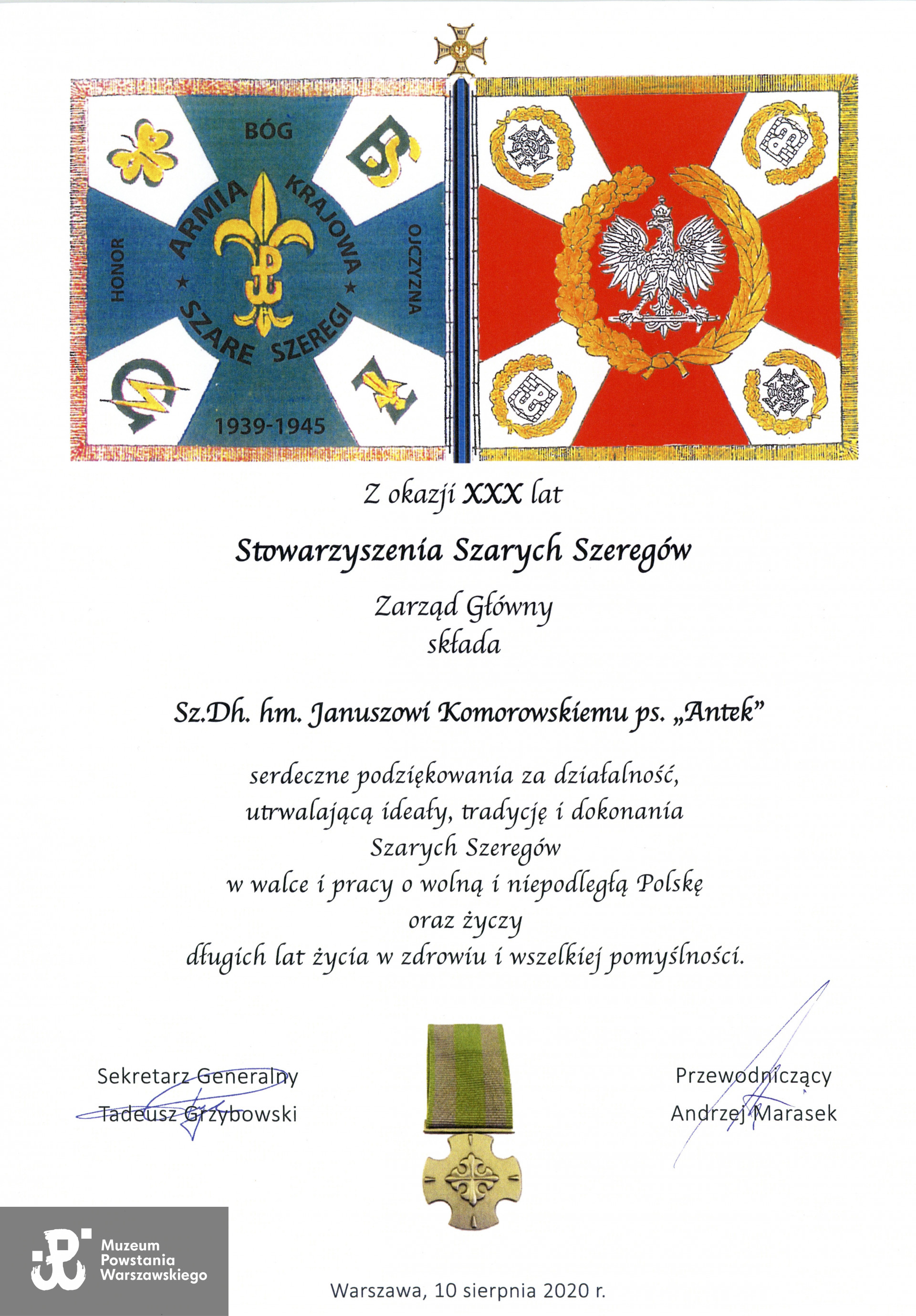 Ze zbiorów p. Janusza Komorowskiego ps.  Antek. Skan wykonano w Muzeum Powstania Warszawskiego, 2020.