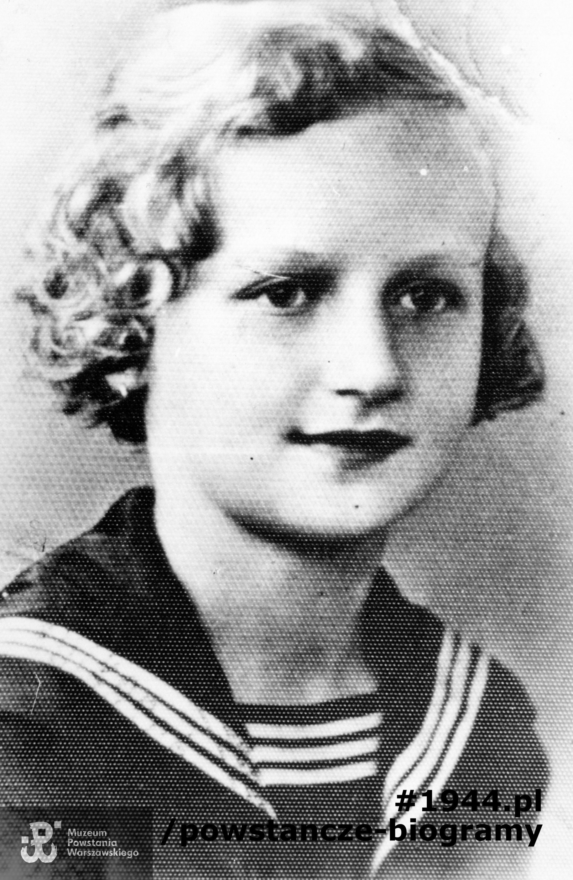 Sanitariuszka Hanna Trochim "Hanka" (1928-1944). Fot. ze zbiorów Muzeum Powstania Warszawskiego, sygn.  P/7865/13