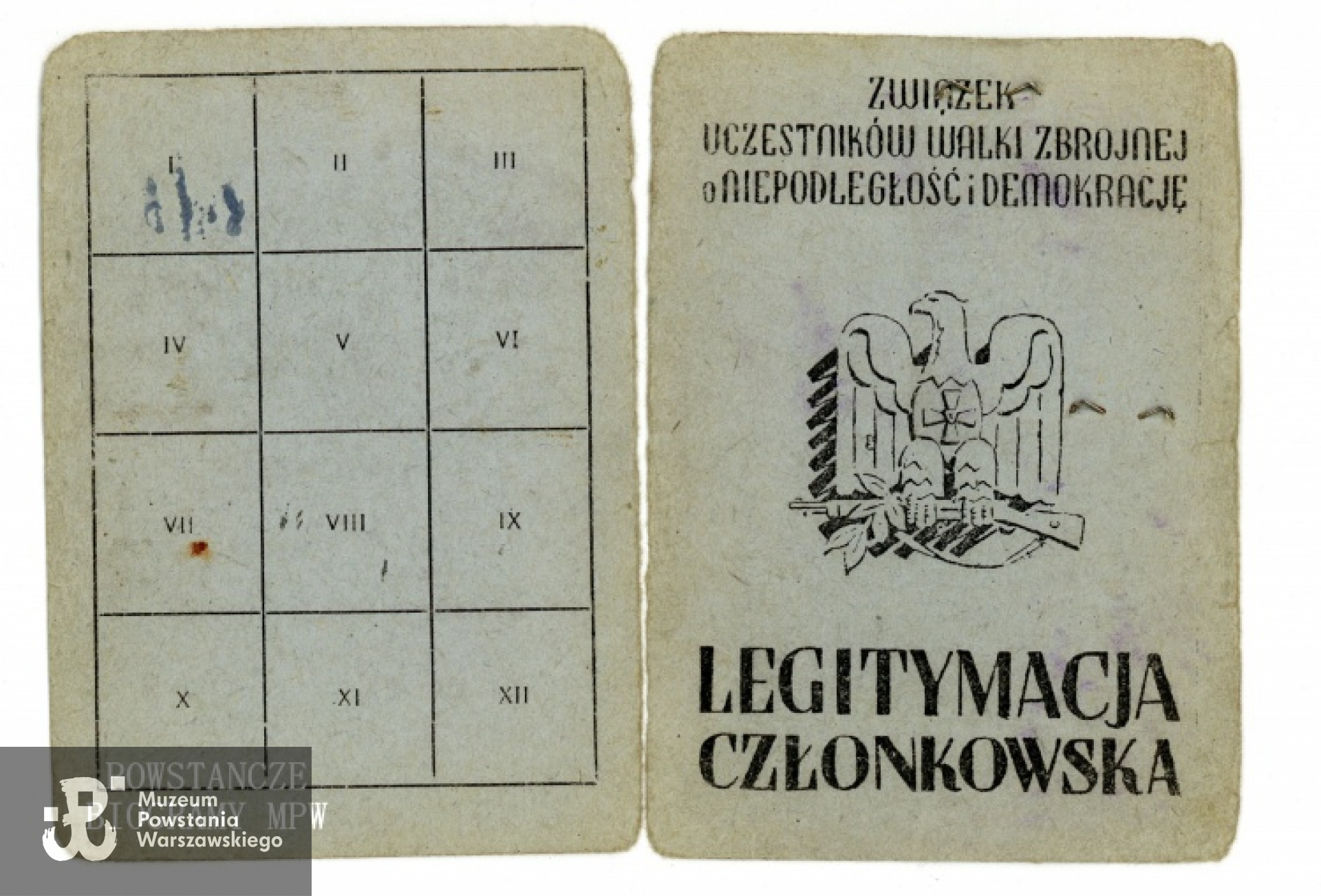 Legitymacja członkowska ZBoWiD. Z archiwum rodzinnego Danuty Rozwadowskiej z domu Nurzak.