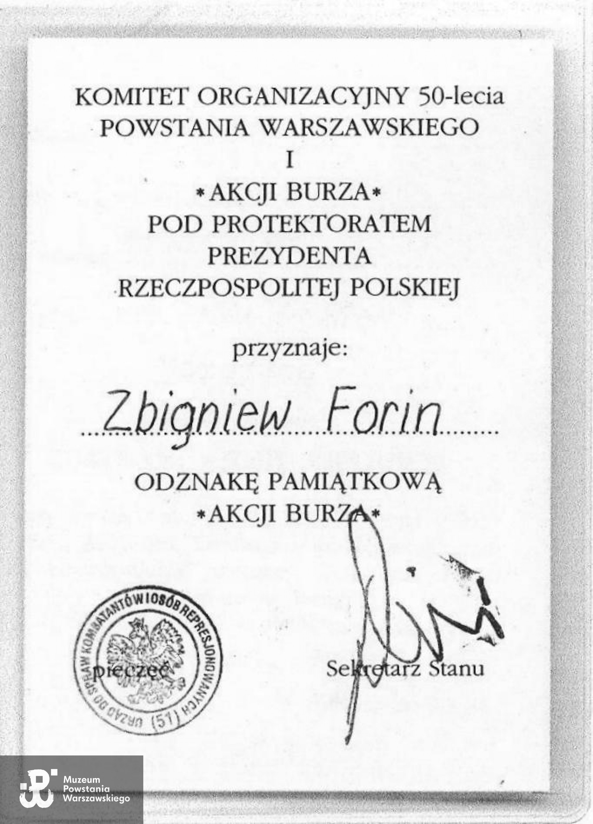 Skan: materiały do Słownika Uczestników PW - zasób Pokoju Kombatanta MPW