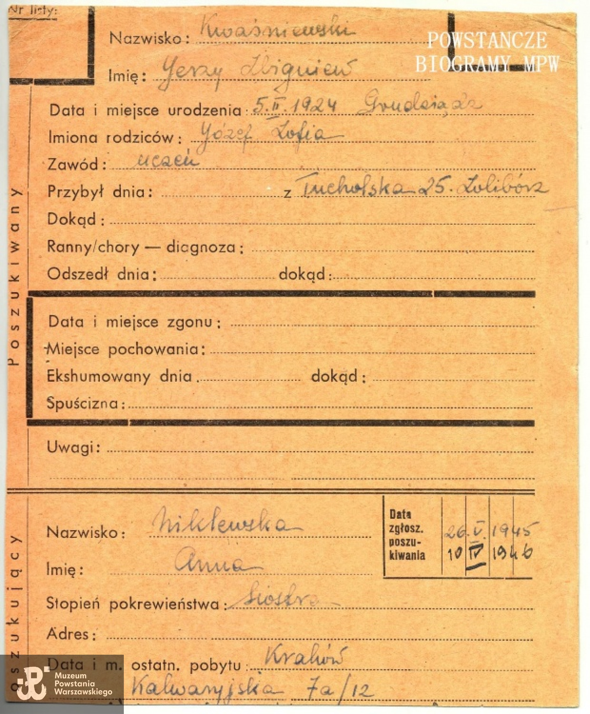 PCK - kartoteka. Ze zbiorów Polskiego Czerwonego Krzyża