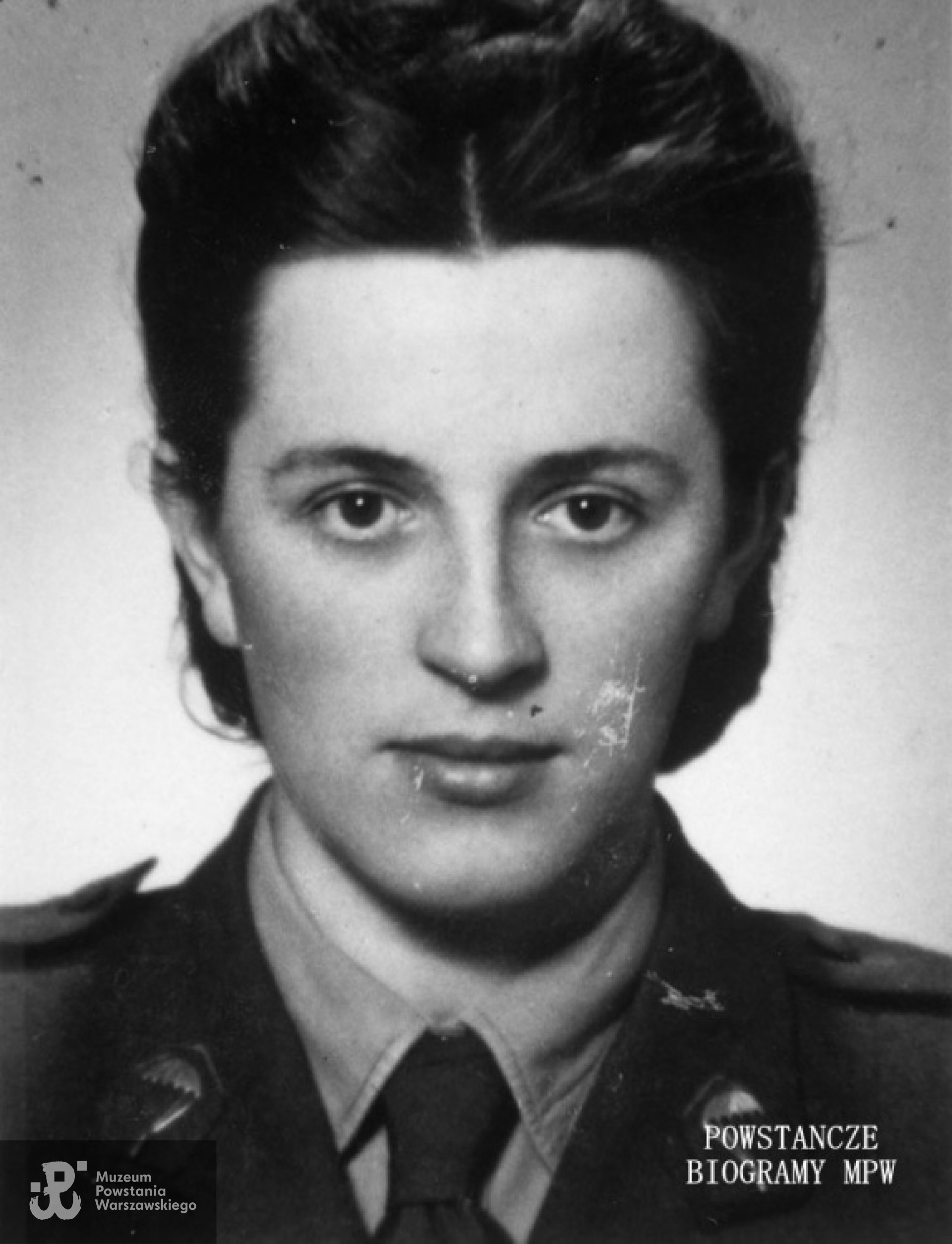 Irmina Kobylańska- Nawrocka ps. "Irma" - ok. 1945 r.  Fot. ze zbiorów Muzeum Powstania Warszawskiego, sygn. MPW-IP/2589
