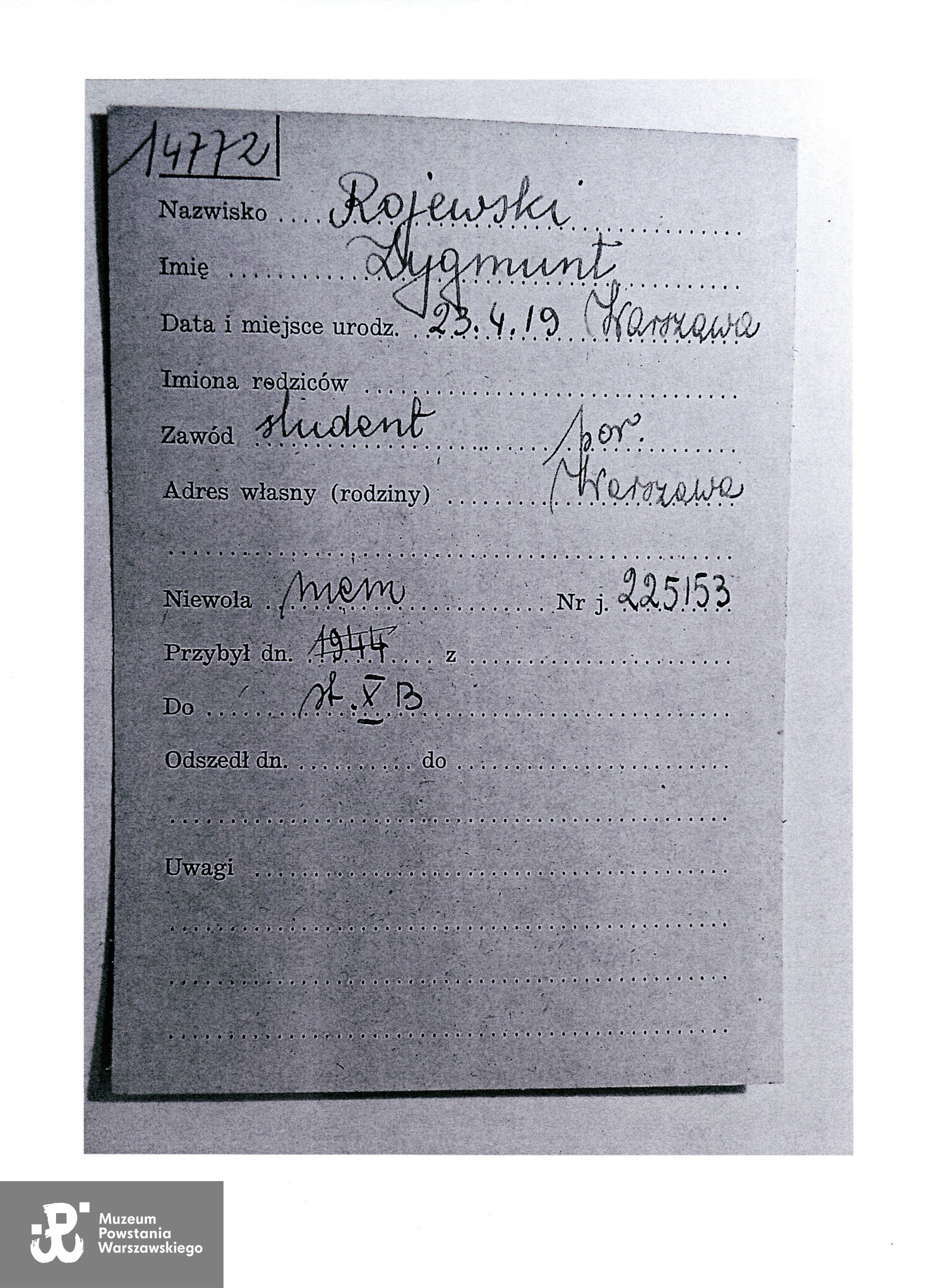 Źródło: Polski Czerwony Krzyż - kartoteka jeniecka