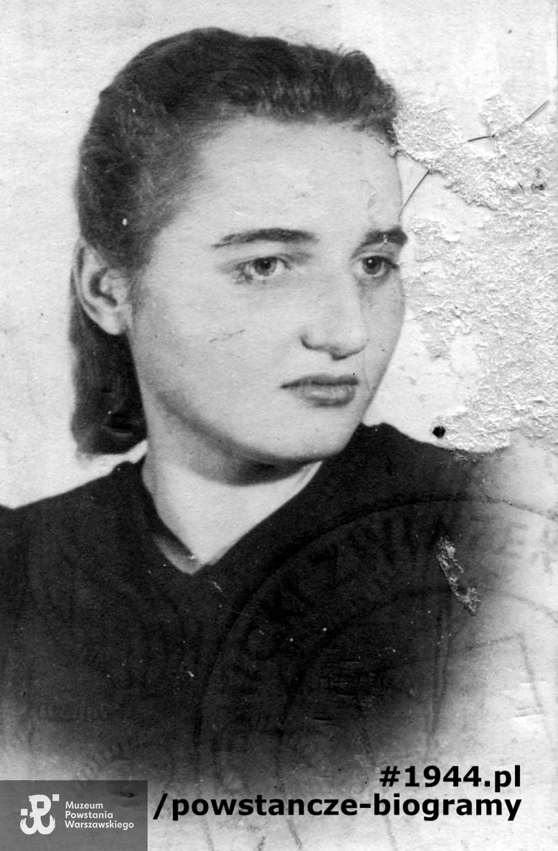 Sanitariuszka Barbara Jarosińska, po mężu Bielik ps. "Osa" (1928-1991). Fot. z archiwum rodzinnego, udostępniła p. Dorota Bielik-Szlajfer