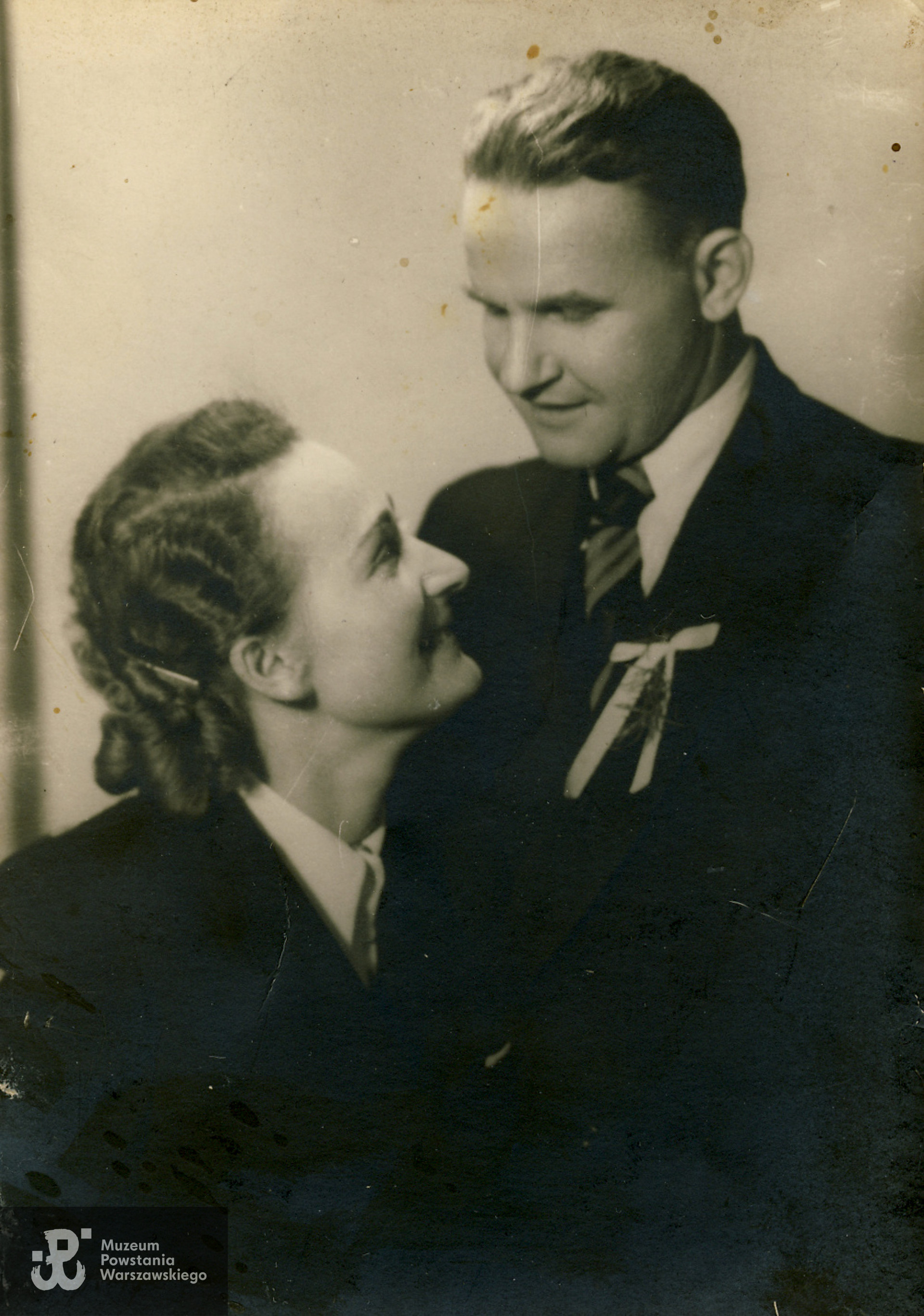 Klemens Karpiński ps. Jemioła z żoną Leonardą z Kopycińskich, ok.1950 r. Fot. udostępnił p. Jacek Kołodziejski
