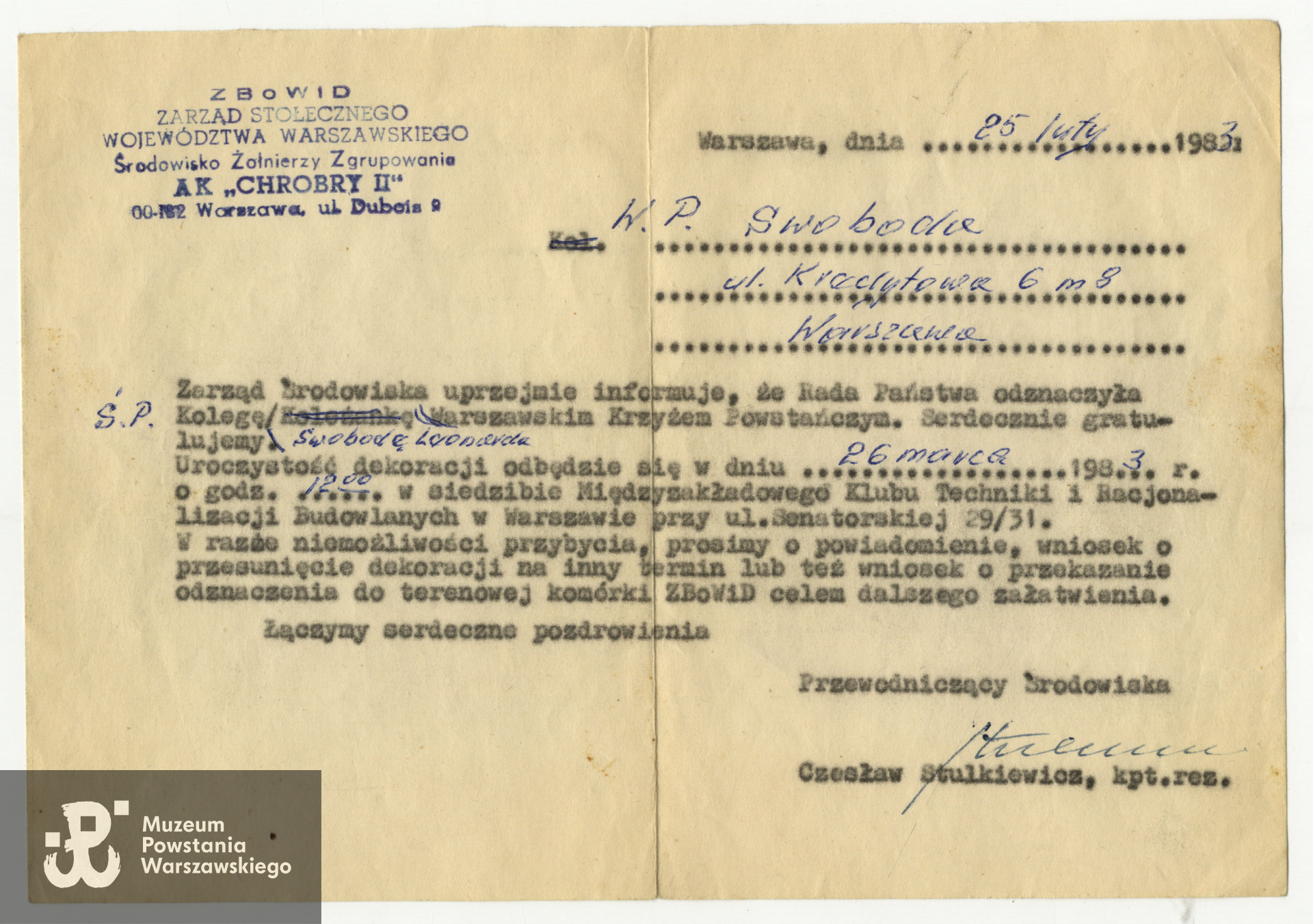 Dokument ze zbiorów rodzinnych