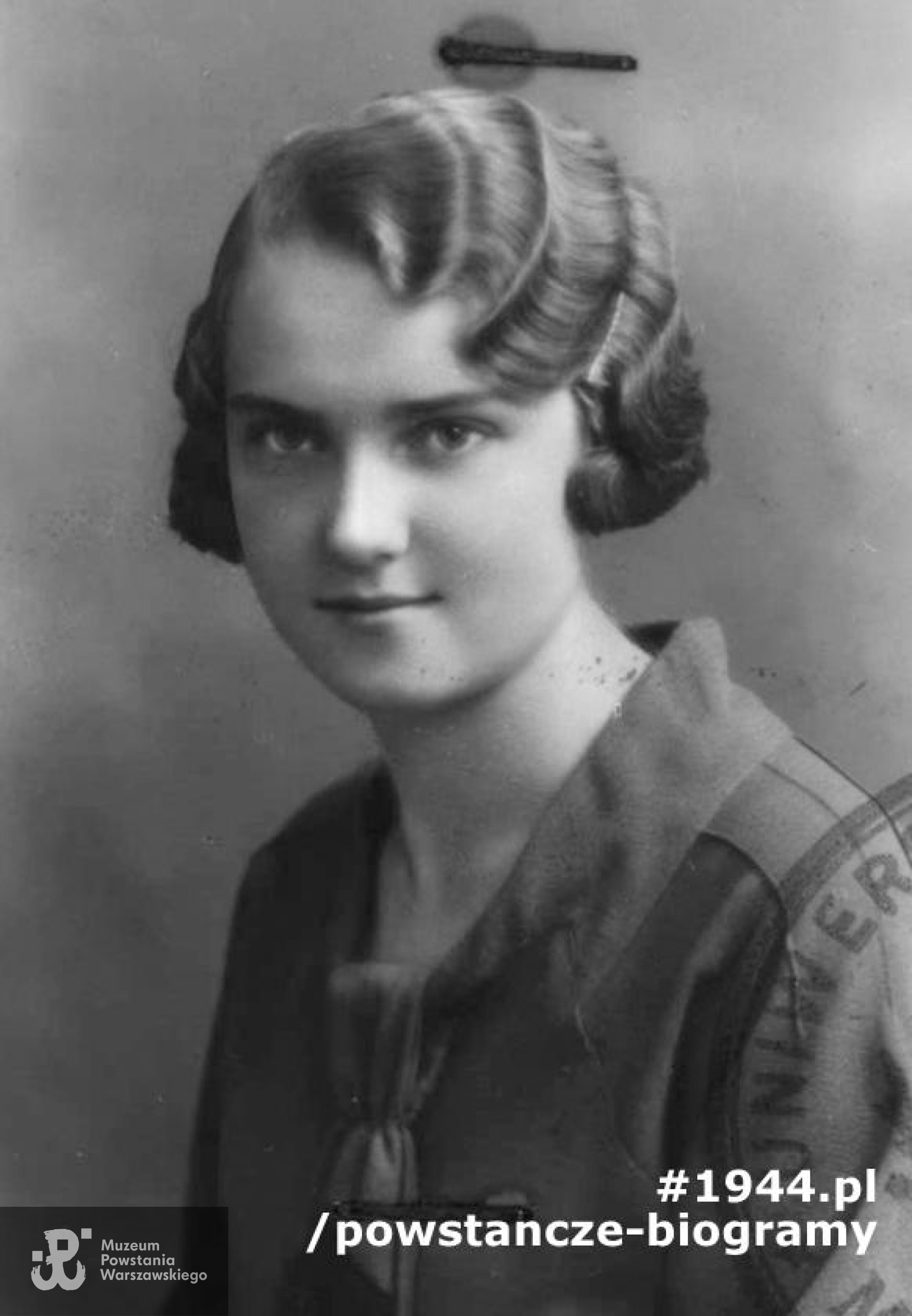 Sanitariuszka Halina Rainer "Dorota", "Halina" (1917-1944). Na  fotografii w roku 1934. Fot. z archiwum rodzinnego p. Joanny Sienkiewicz