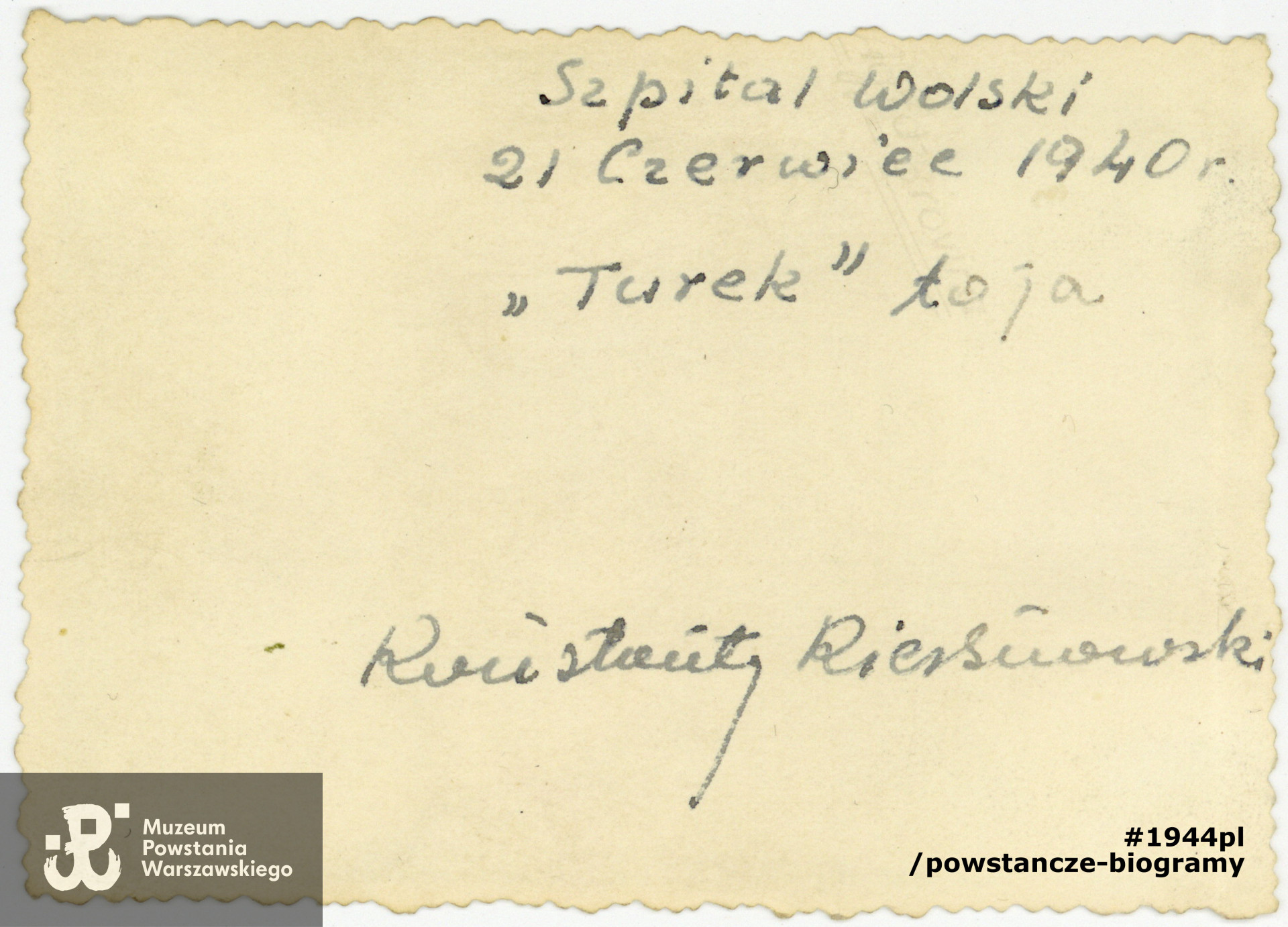 Szpital Wolski, 1940 rok. Z  archiwum rodzinnego p. Jolanty Stasiak z d. Kiersnowskiej