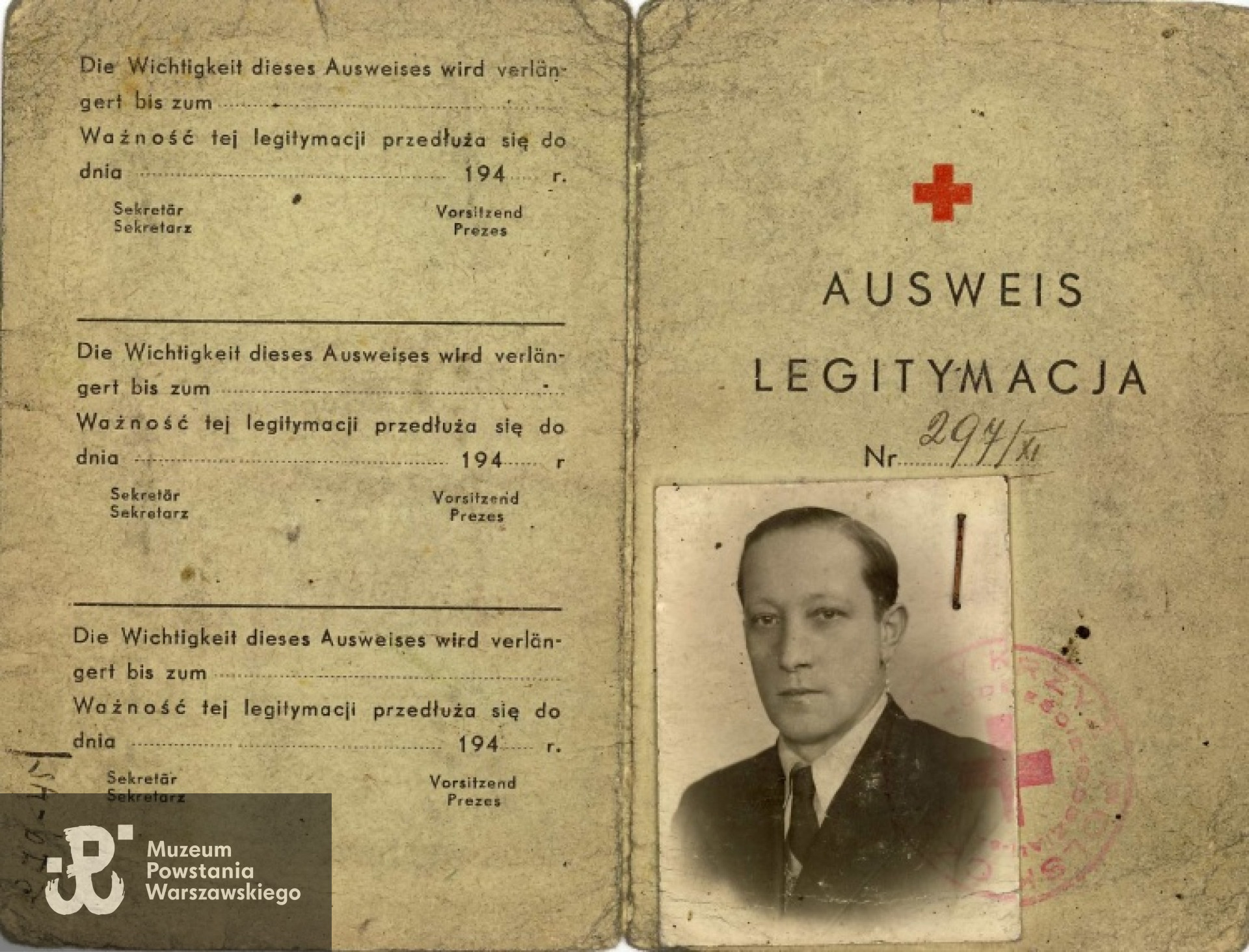 Legitymacja PCK Stanisława Ziembińskiego