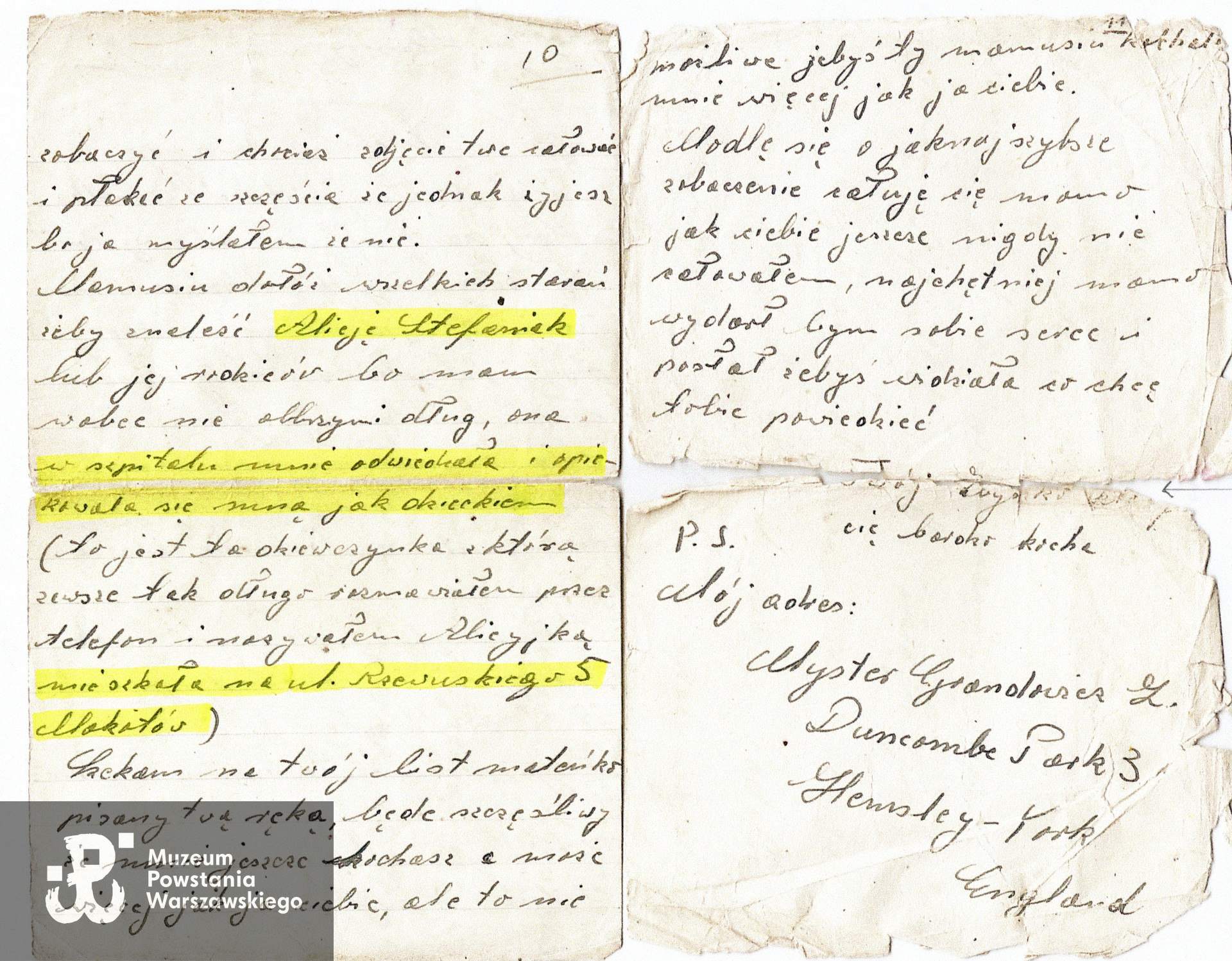 List pisany do matki po Powstaniu. Z archiwum rodzinnego p. Reginy Grandowicz