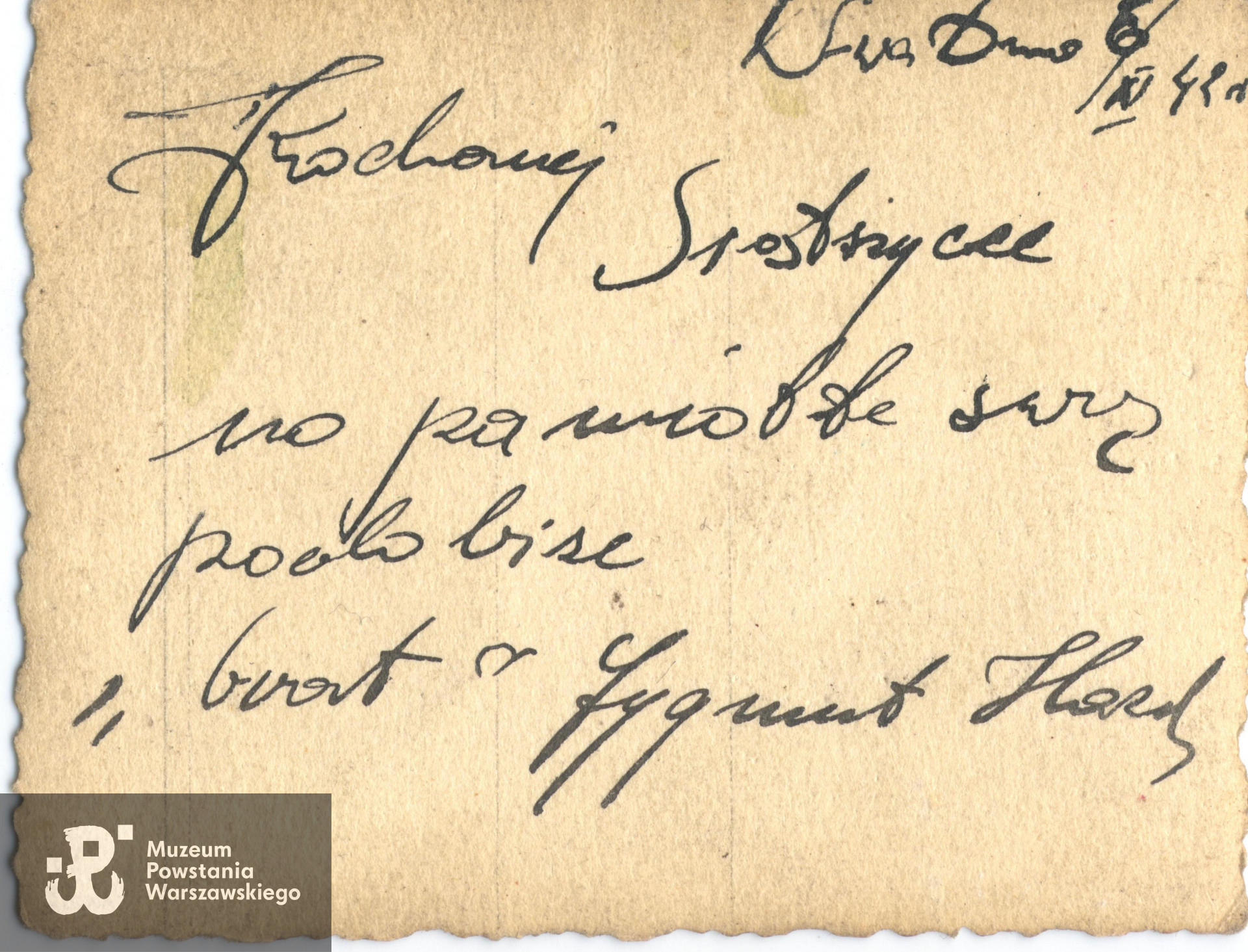  Fot. ze zbiorów p. Elżbiety Glinki, skan: materiały do Słownika Uczestników PW - Pokój Kombatanta