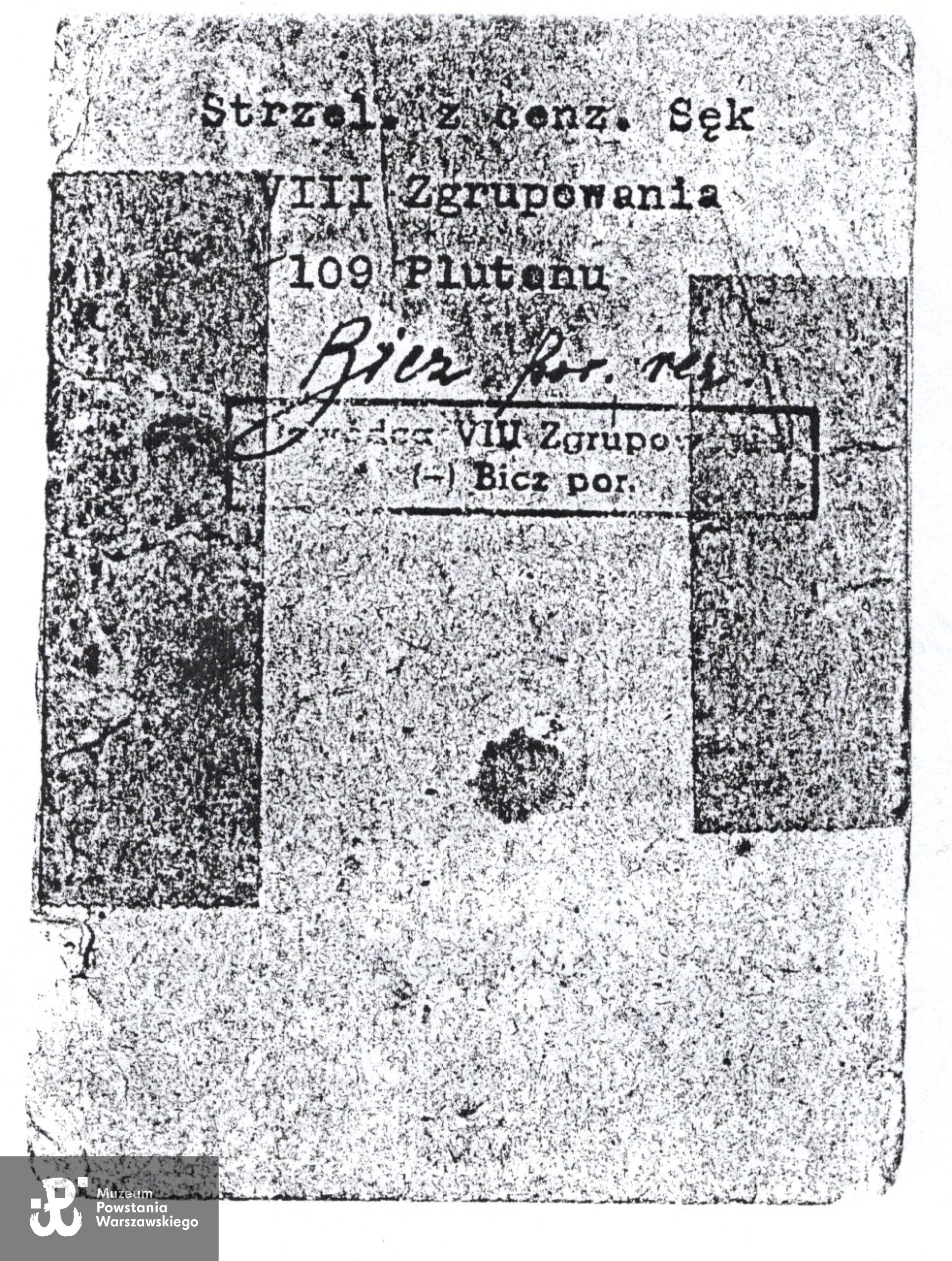 Muzeum Powstania Warszawskiego, Teczki personalne uczestników Powstania Warszawskiego, skan z kserokopii