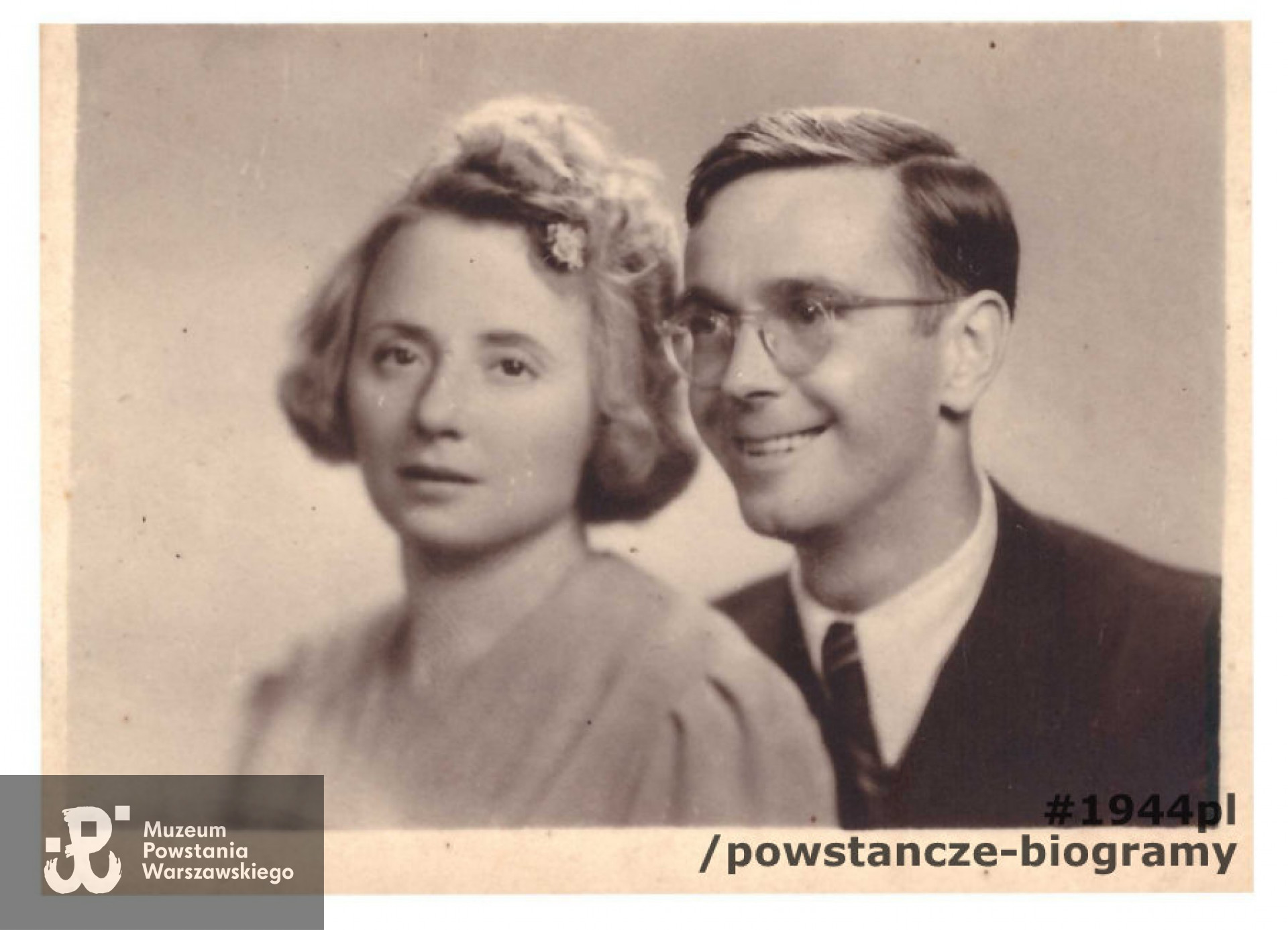 ppor. Wojciech Knittel i Janina Knittel z domu Nikiforow, pseudonim  "Nina". Fot.  ze zbiorów rodzinnych, skan  udostępnił syn, p. Krzysztof Knittel