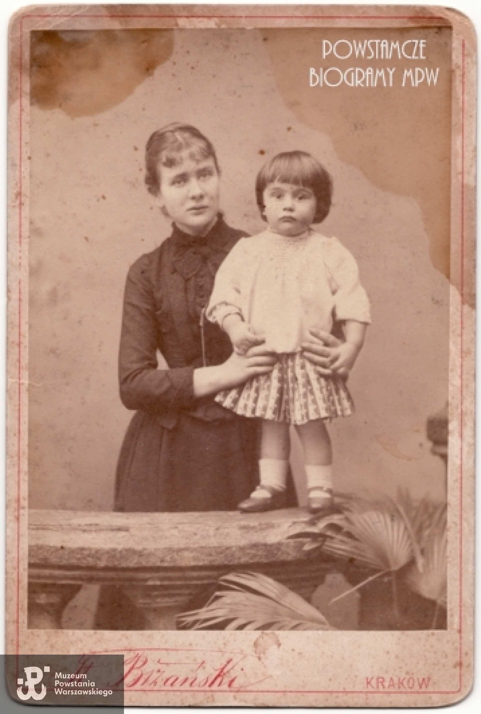 Zofia Kossak z matką Anną Kisielnicką-Kossak 1892.