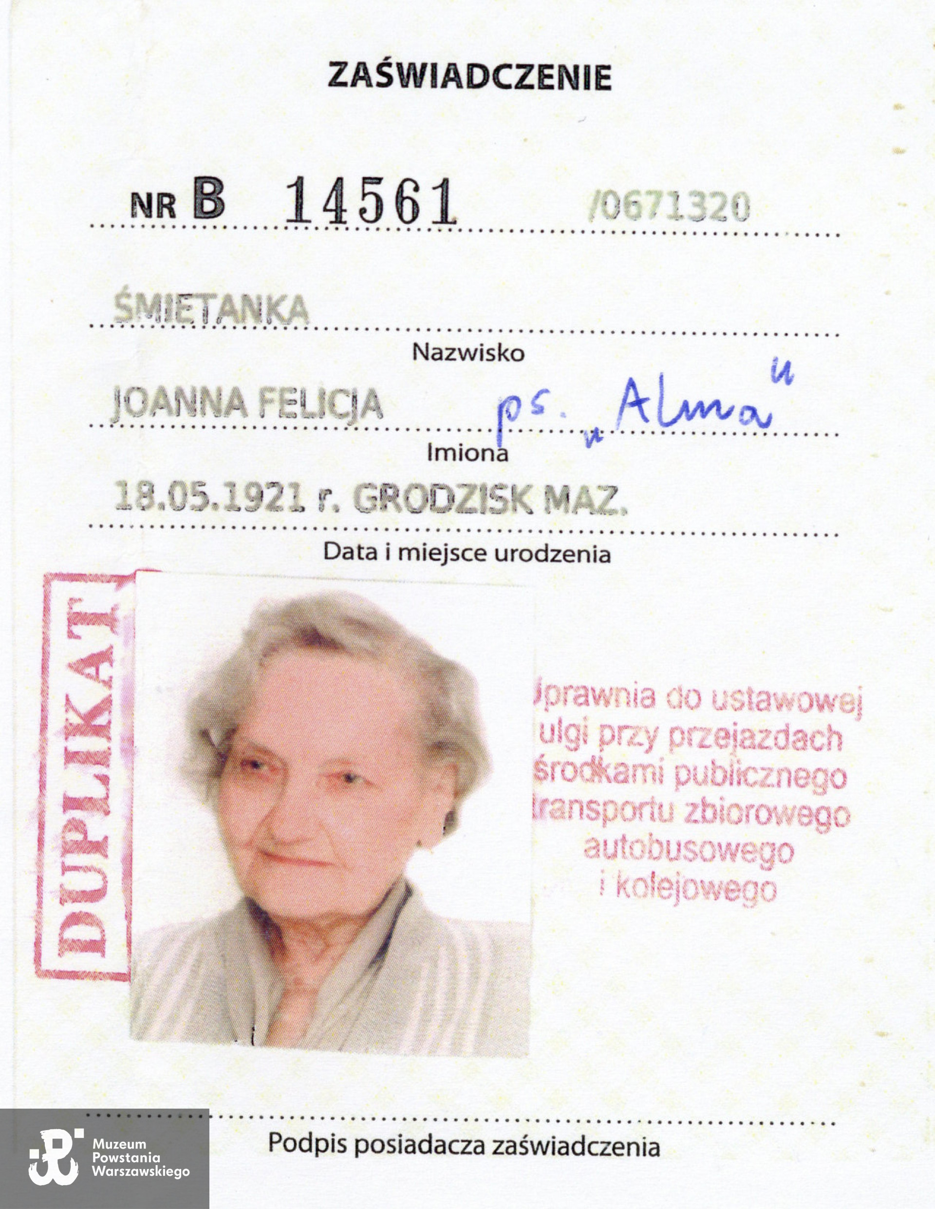 Zaświadczenie UdsKiOR. Skan - MPW-teczka