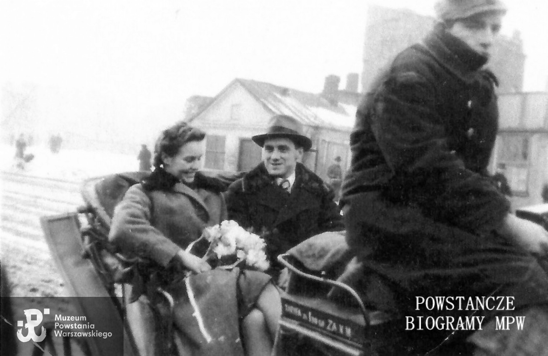 dr Michał Latkowski z Marią Myszczyńską - Latkowską w dniu ślubu (styczeń 1944 r.) Fot. z archiwum Urszuli Juhanowicz