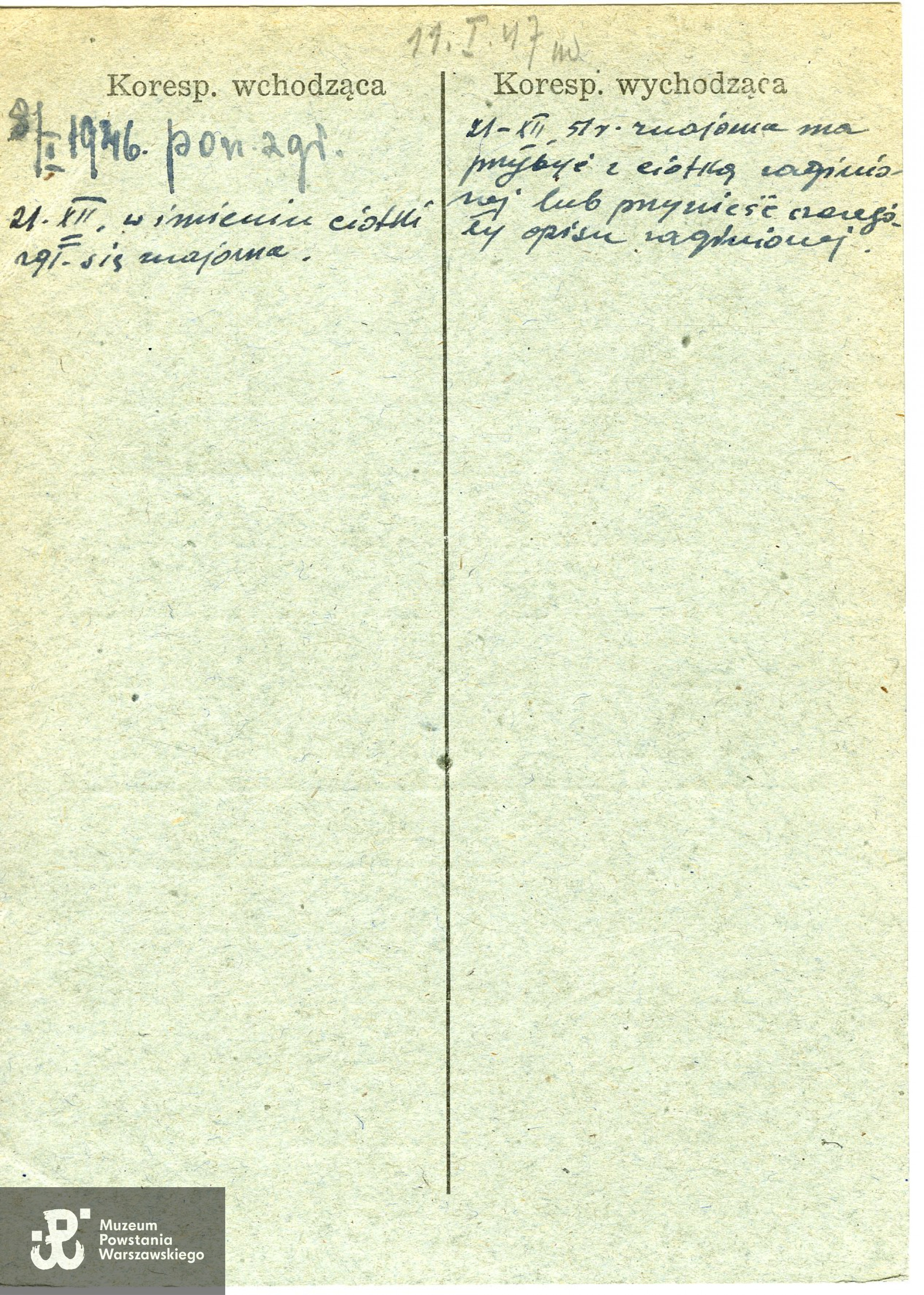 Polski Czerwony Krzyż - kartoteka ogólna poszukiwań