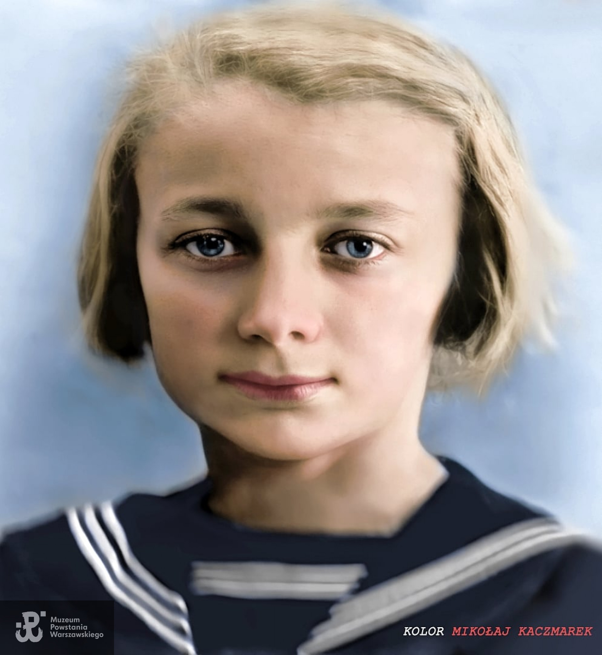 Portret Danusi w koloryzacji p. Mikołaja Kaczmarka. Zdjęcie do koloryzacji udostępniła p. Sylwia Jurczyk