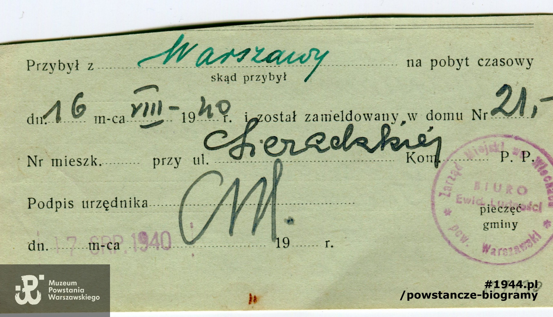 Dokument ze zbiorów Muzeum Powstania Warszawskiego, sygn.  P/7130/10