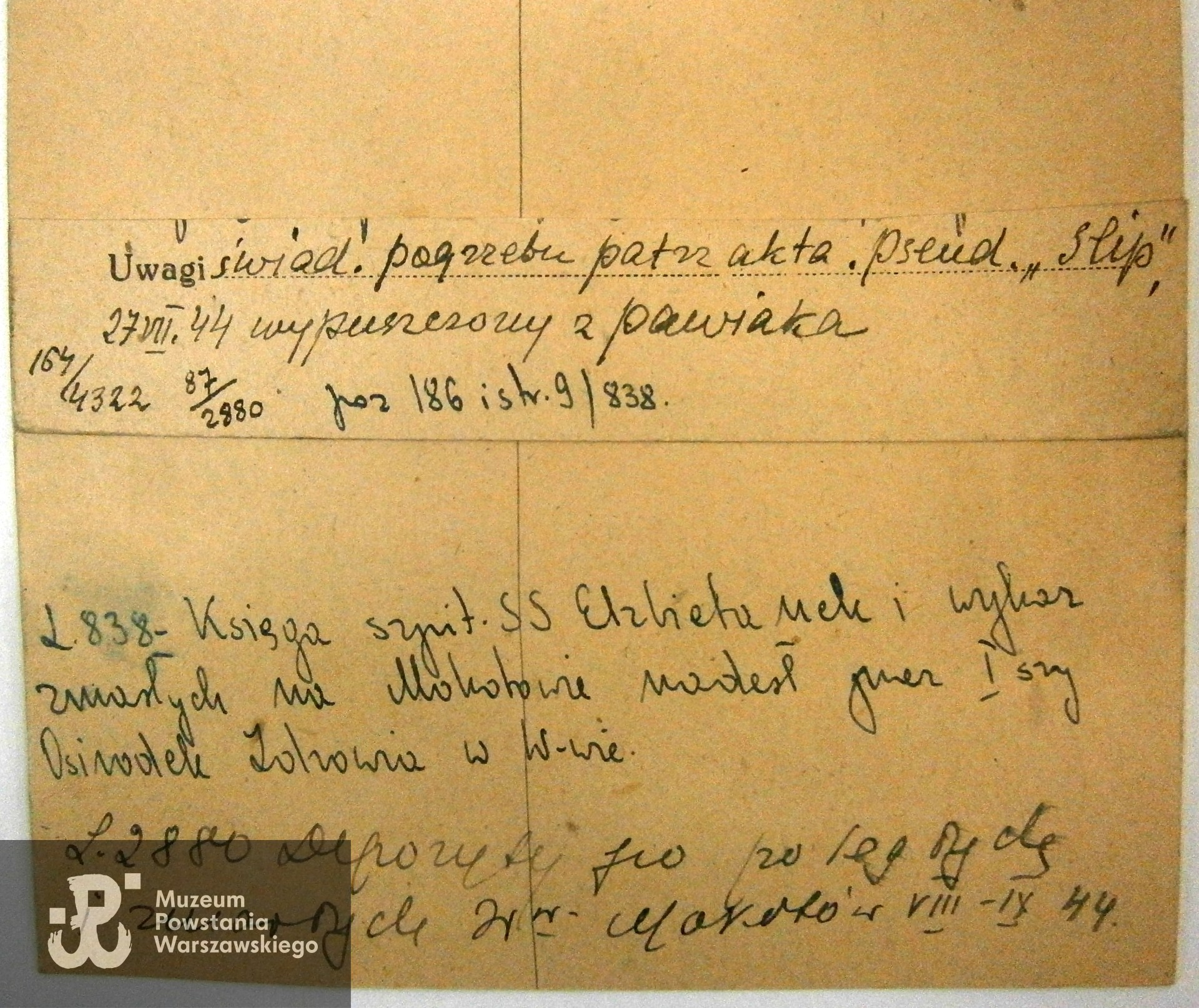 Polski Czerwony Krzyż - kartoteka