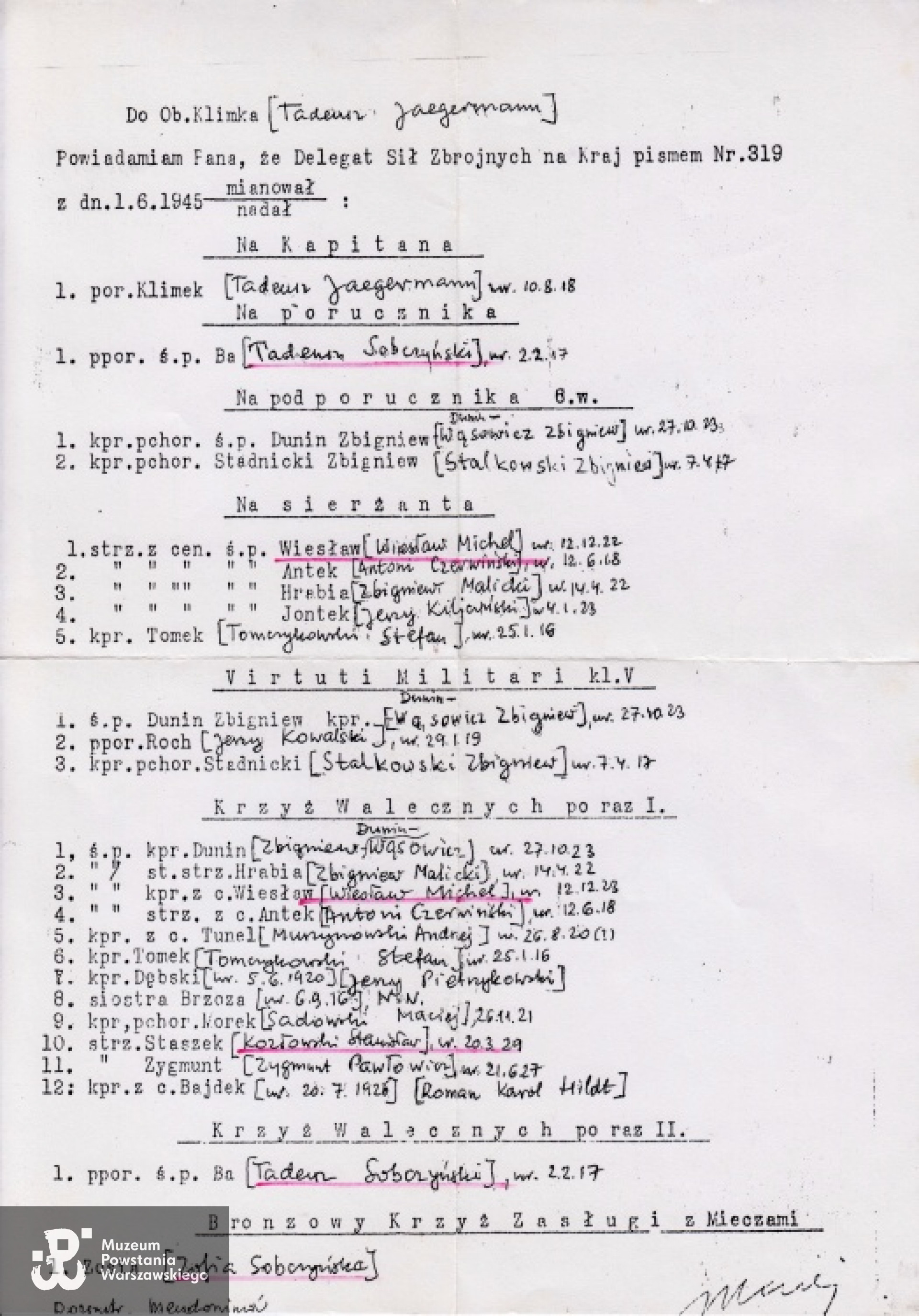 Z archiwum rodzinnego Andrzeja Michela.