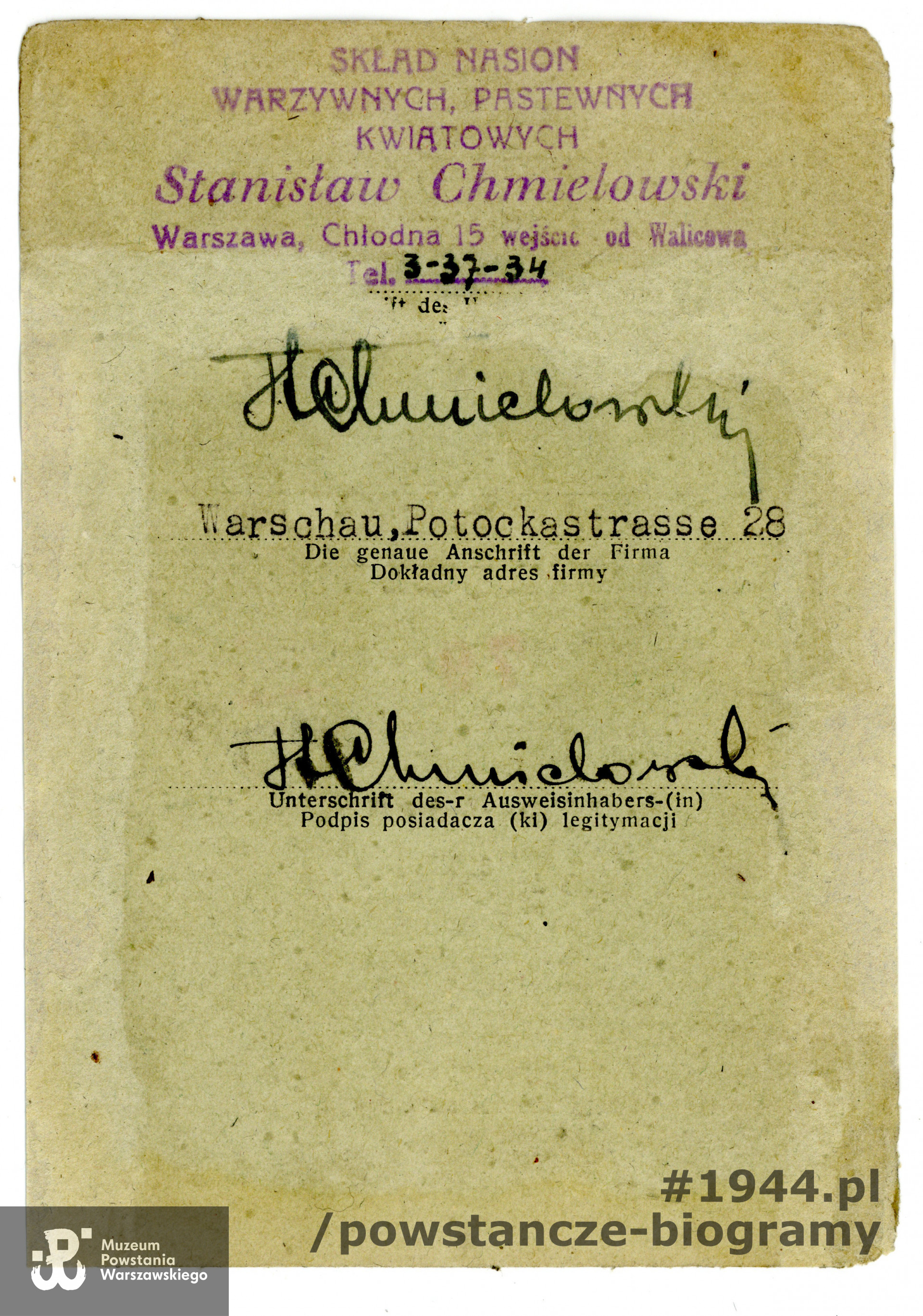 Z archiwum rodzinnego, udostępniła p. Anna Chmielowska - Łachwa