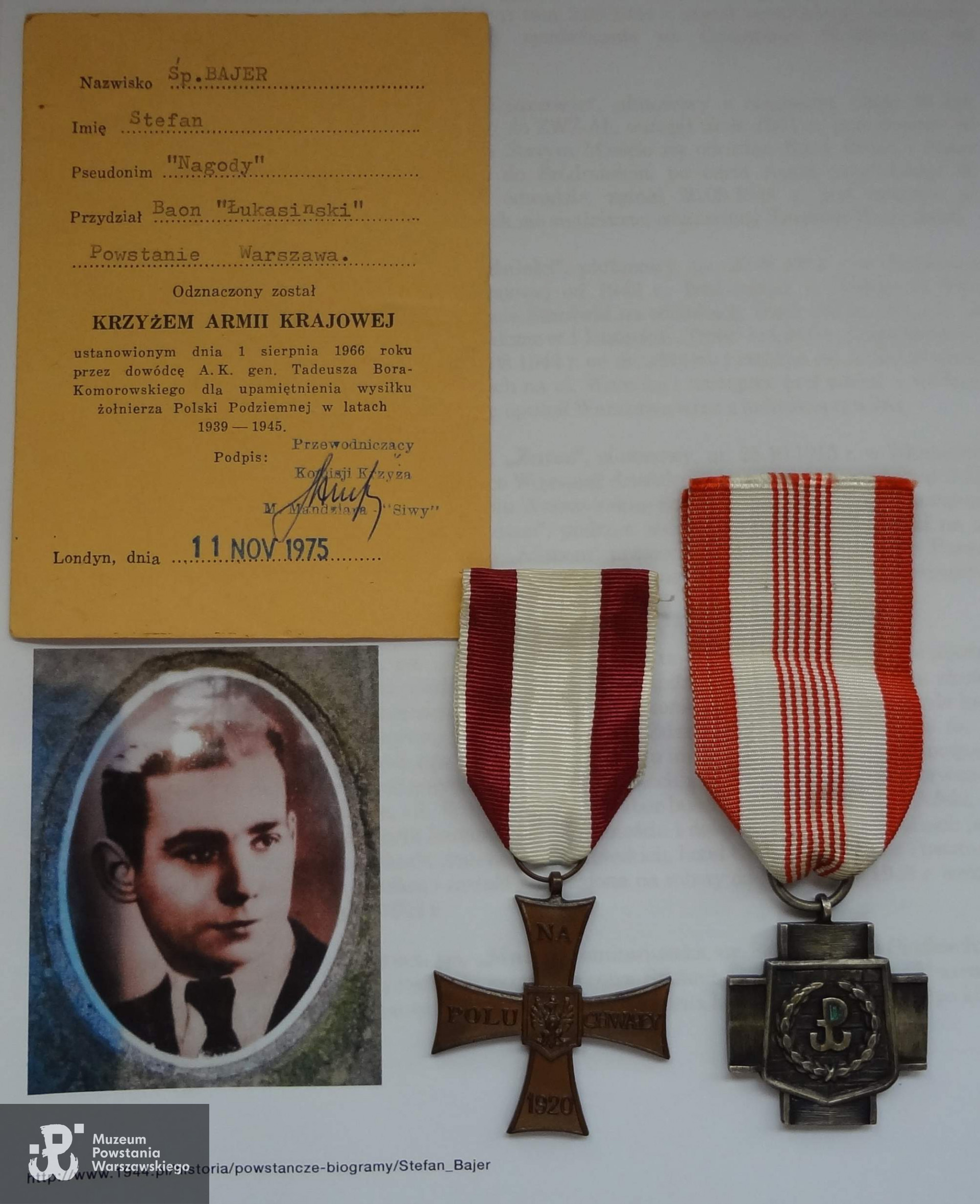 Źródło: <i> www.warrelics.eu/forum/polish-resistance-ww2-armia-krajowa/warsaw-uprising-1944-one-heros-story</i>