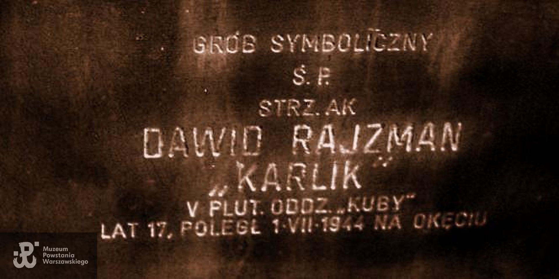 Cmentarz Wojskowy na Powązkach, kwatera A28, rząd 3, grób 16 - mogiła symboliczna Dawida