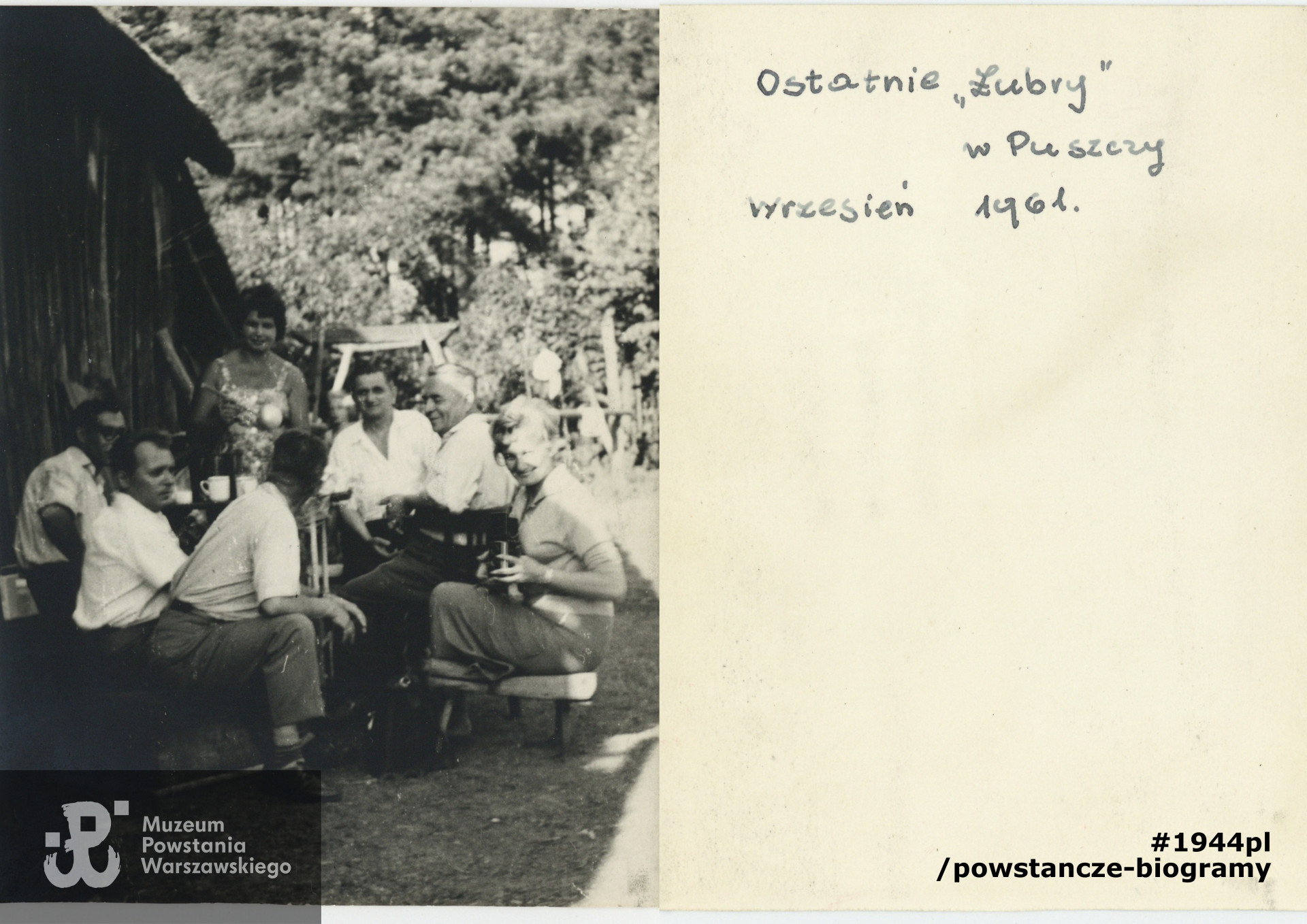 </i>"Ostatnie "Żubry" w Puszczy - wrzesień 1961.</i> Z  archiwum rodzinnego p. Jolanty Stasiak z d. Kiersnowskiej