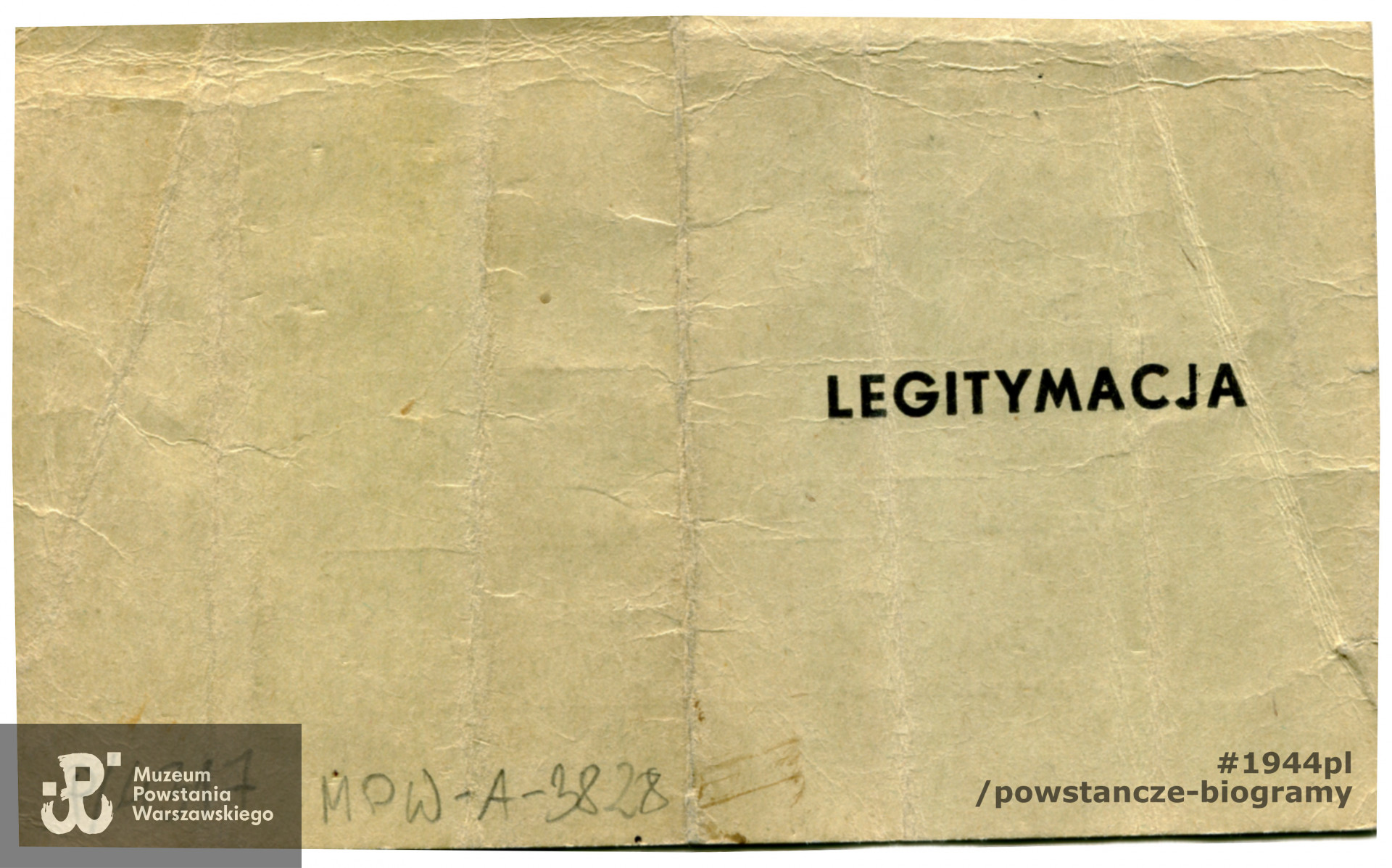 Legitymacja Armii Krajowej nr 276 wystawiona dnia 01.08.1944 dla Natalii Łusznienko, sanitariuszki w batalionie "Odwet II". Ze zbiorów Muzeum Powstania Warszawskiego sygn. MPW-A-3828 (P/4317)