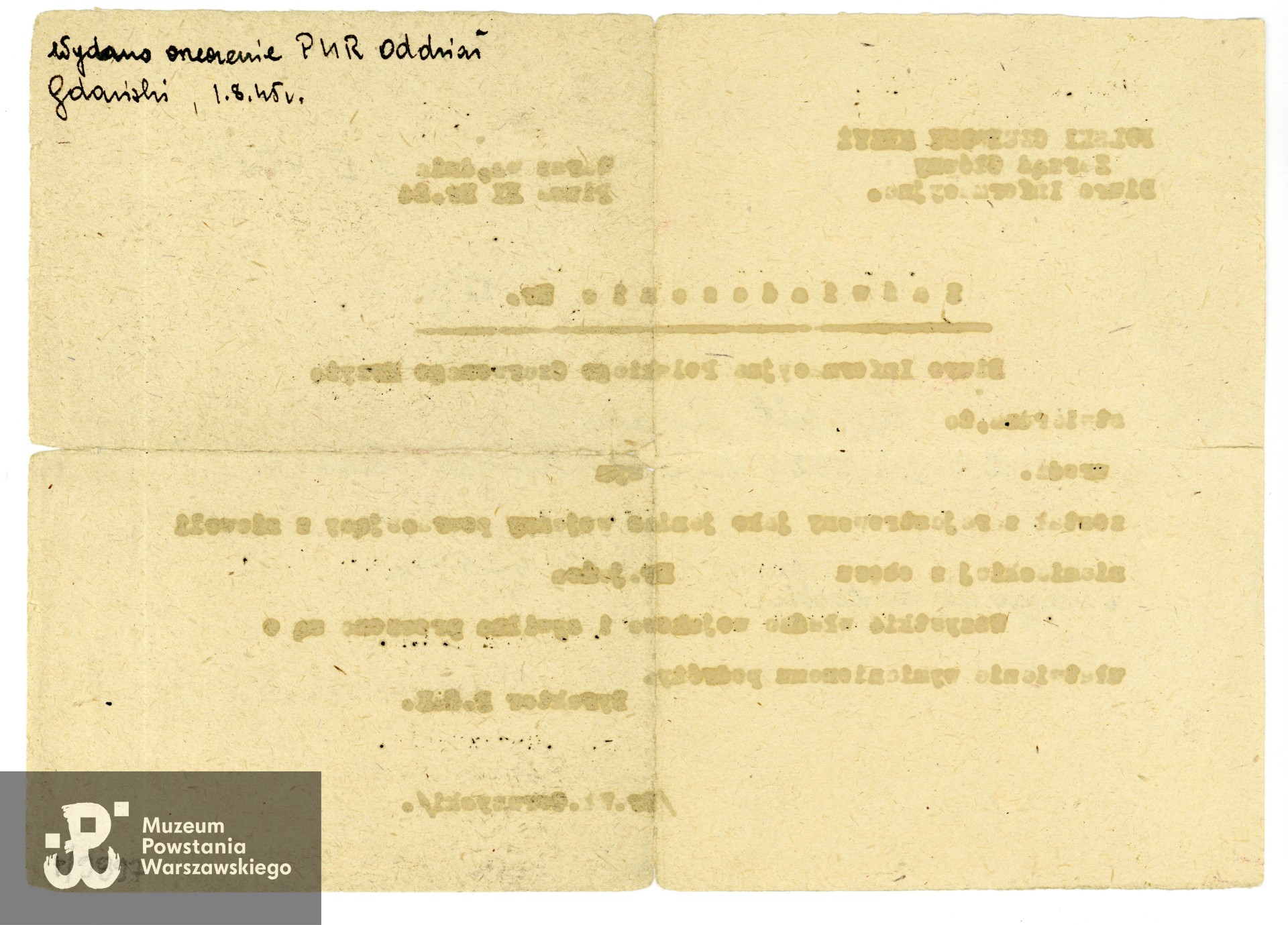 Ze zbiorów Muzeum Powstania Warszawskiego, sygn. P/9897, dar p. Ewy Sygalt-Synowieckiej i p. Mariusza Synowieckiego