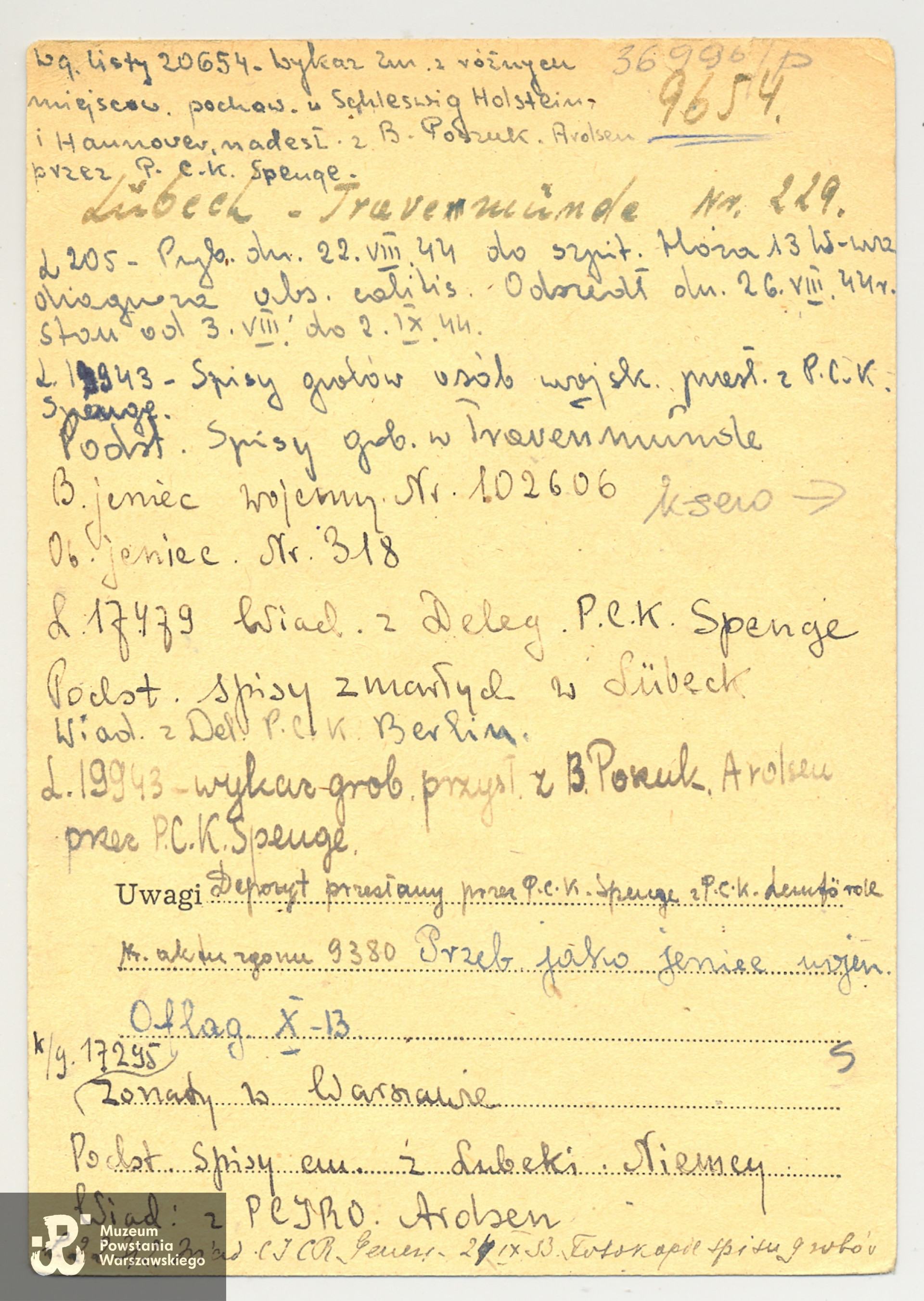 Polski Czerwony Krzyż - kartoteka