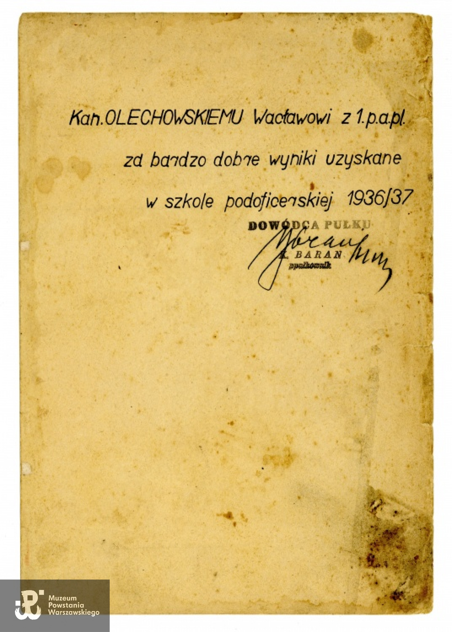 Z archiwum rodzinnego Michała Łukaszczyka